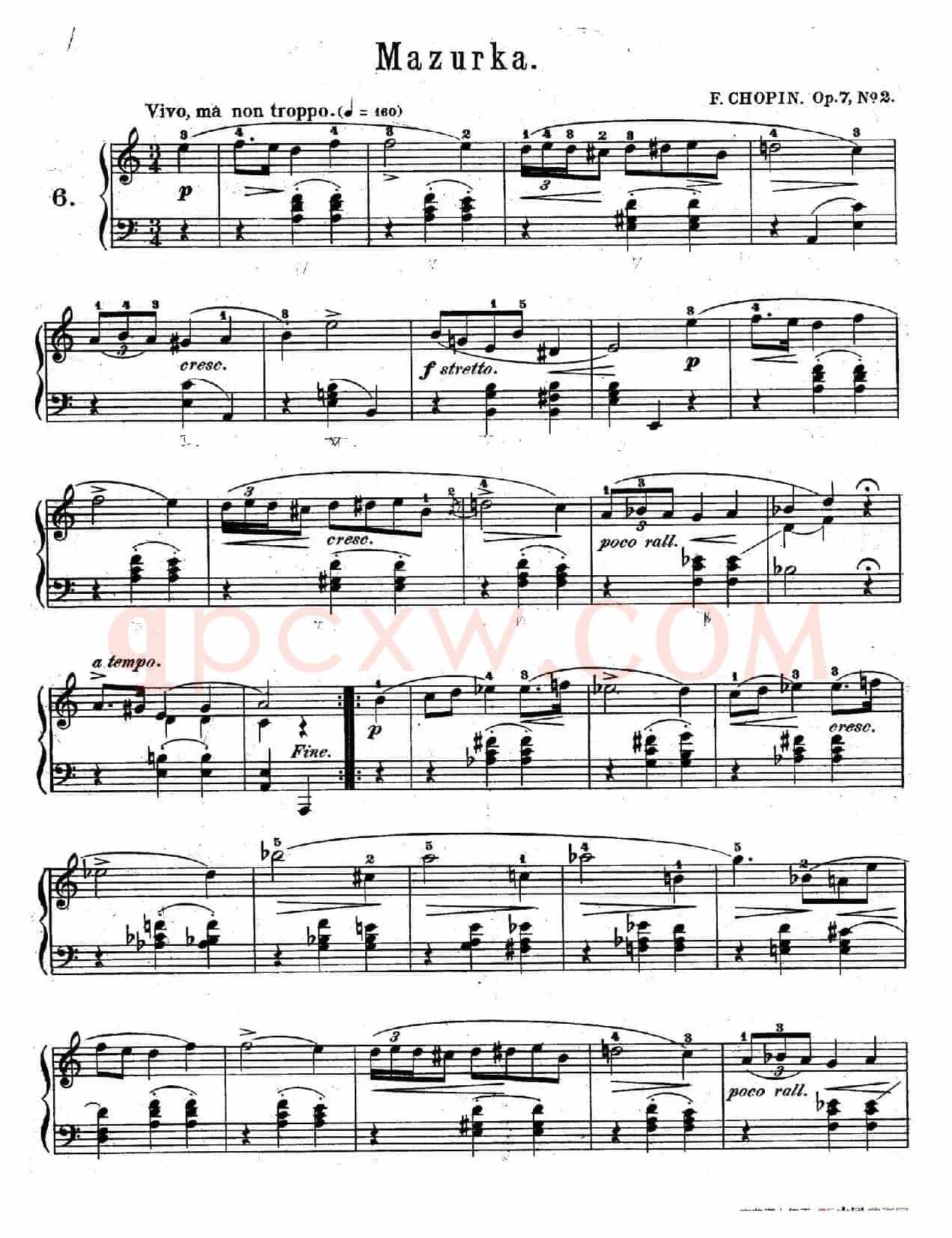 Mazurkas Op.7(5首玛祖卡舞曲·2)
