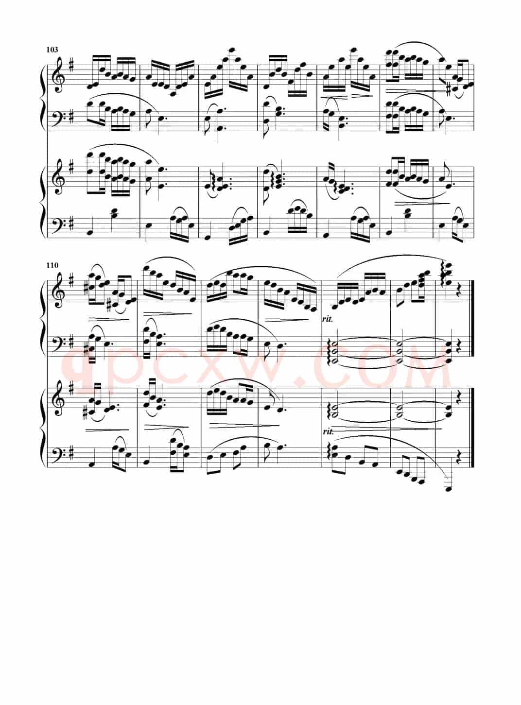 康定情歌（双钢琴重奏曲）