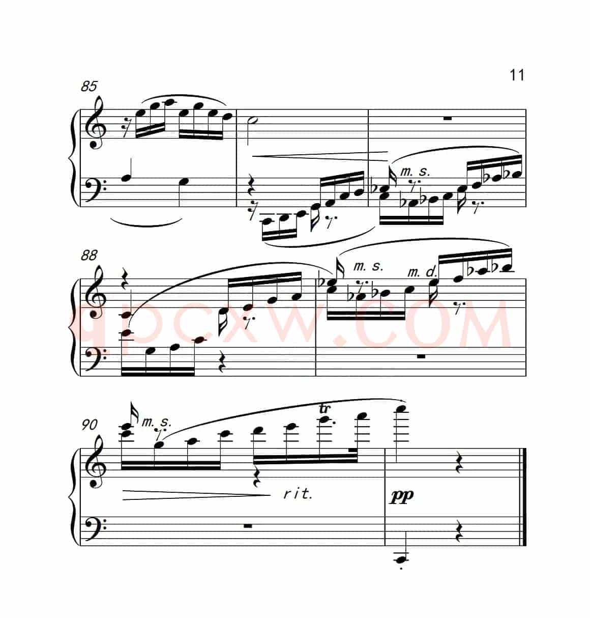 第六级B组 溪边嬉水（中国音乐学院钢琴考级作品1~6级）