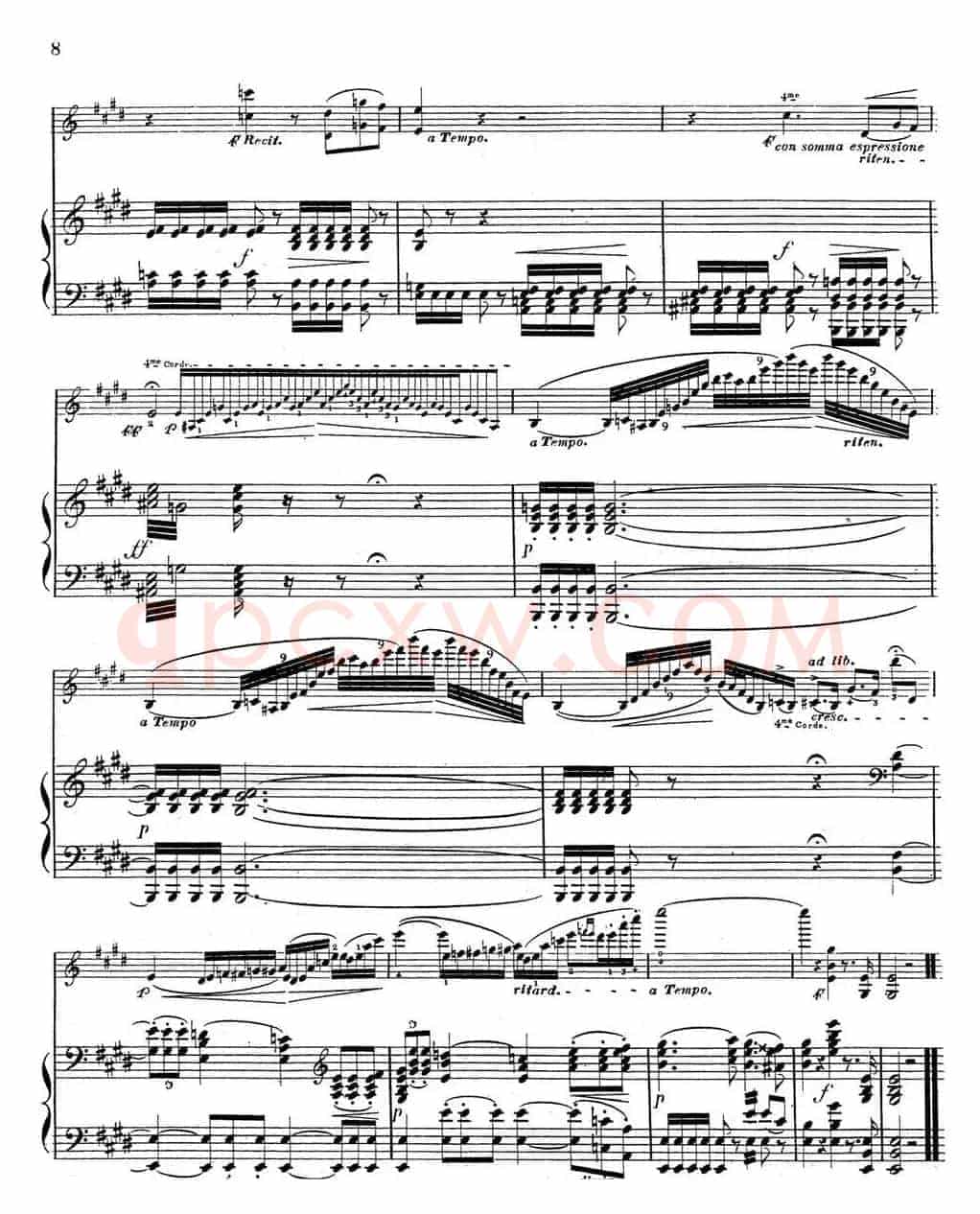 Adagio Sentimentale Op.13（小提琴+钢琴伴奏）