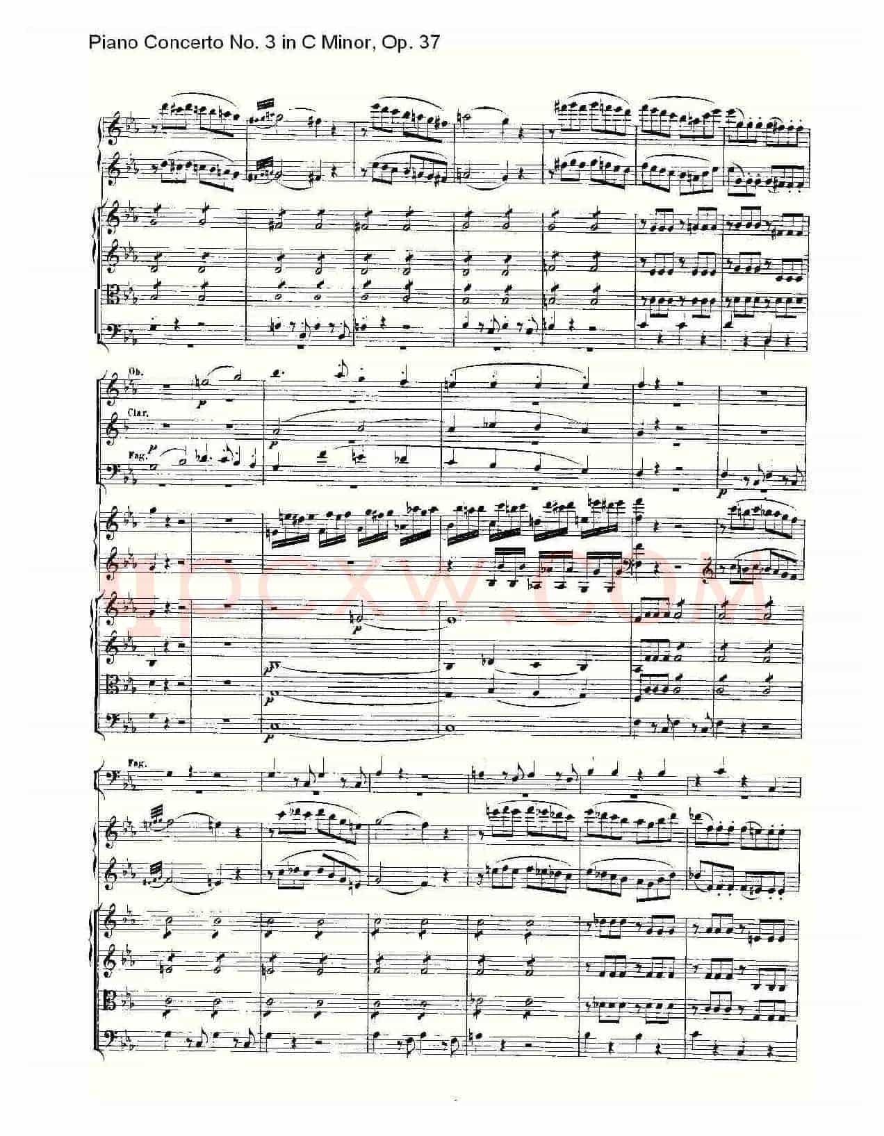 C小调钢琴第三协奏曲 Op.37 第一乐章