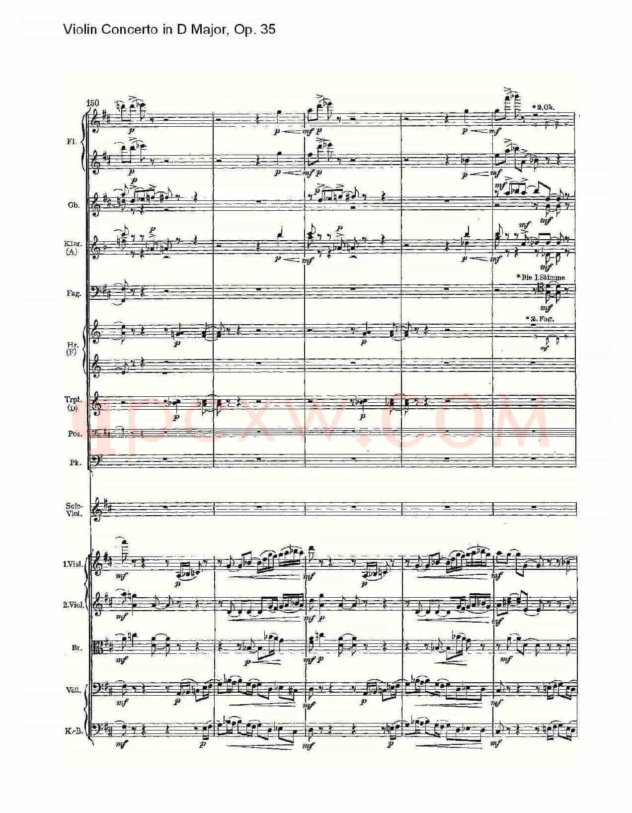 D大调小提琴协奏曲, Op.35第一乐章（一）