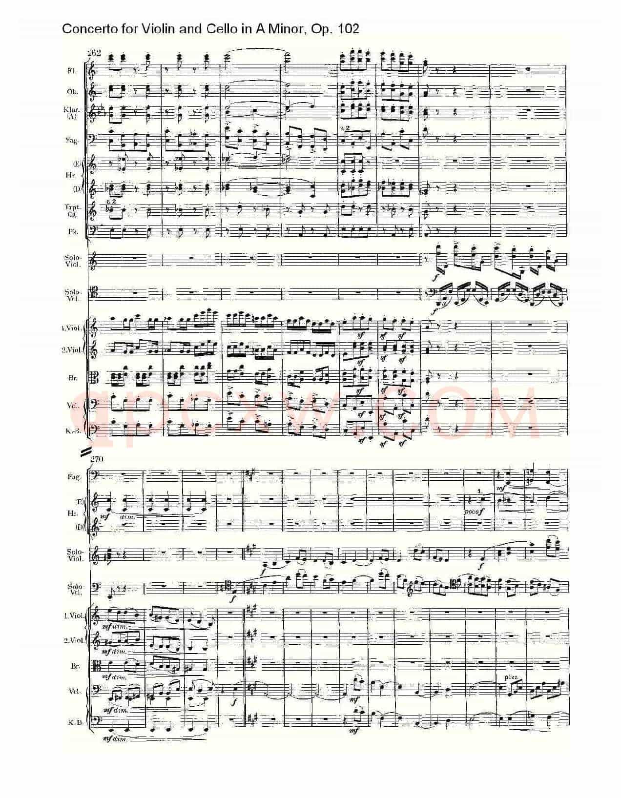 A小调小提琴与大提琴协奏曲, Op.102第三乐章