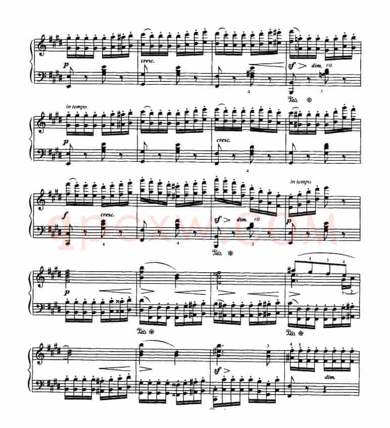 布格缪勒八度练习曲（Op.105 No.9）
