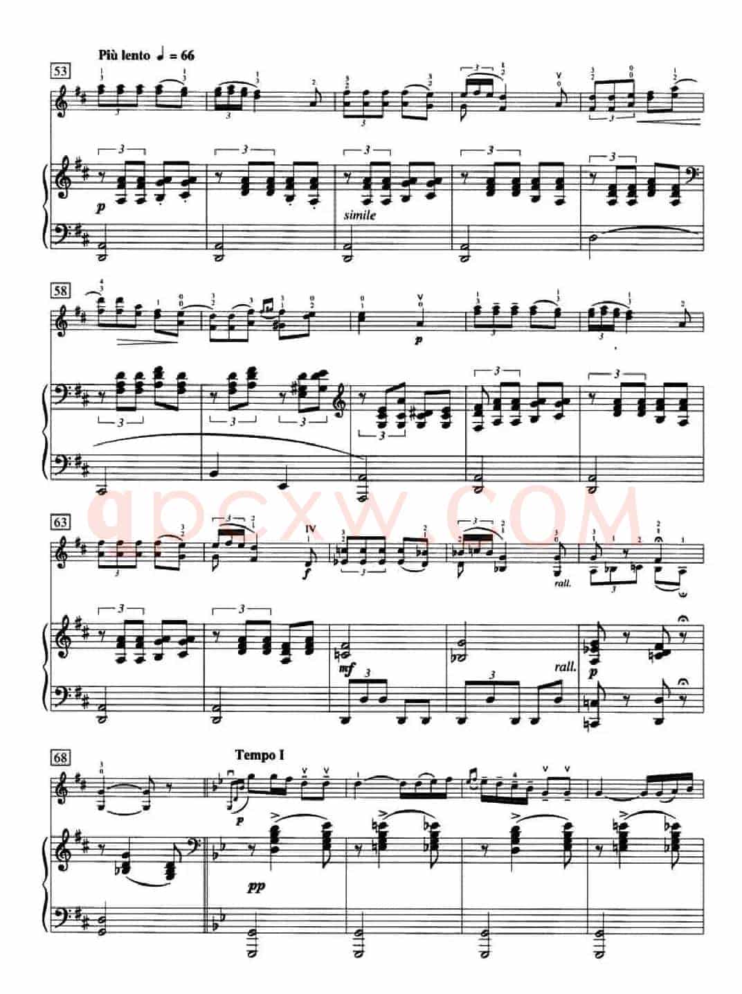Canzonetta Op.6(短歌)(小提琴+钢琴伴奏)