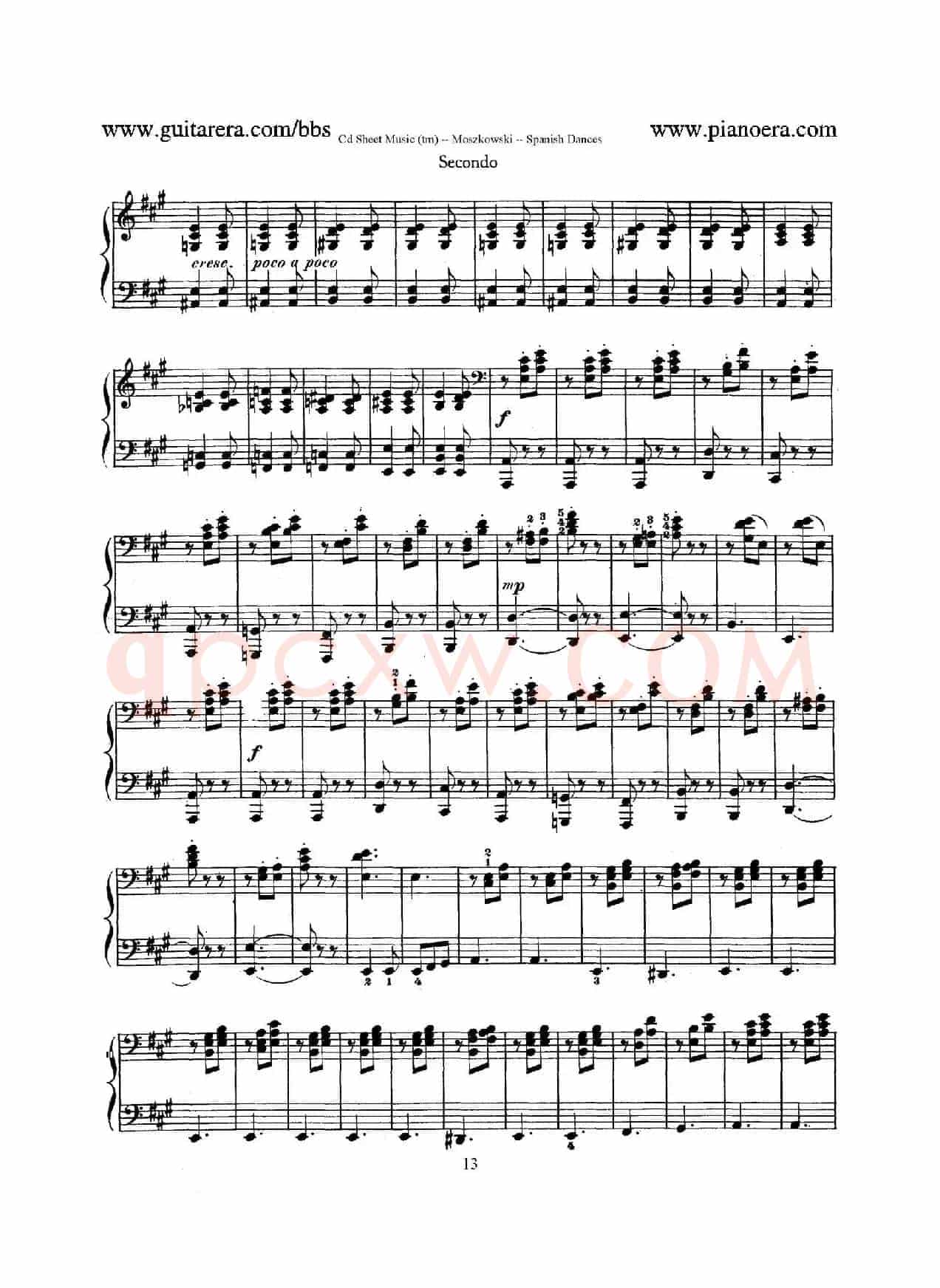 Spanish Dances Op.12(西班牙舞曲·四手联弹版)