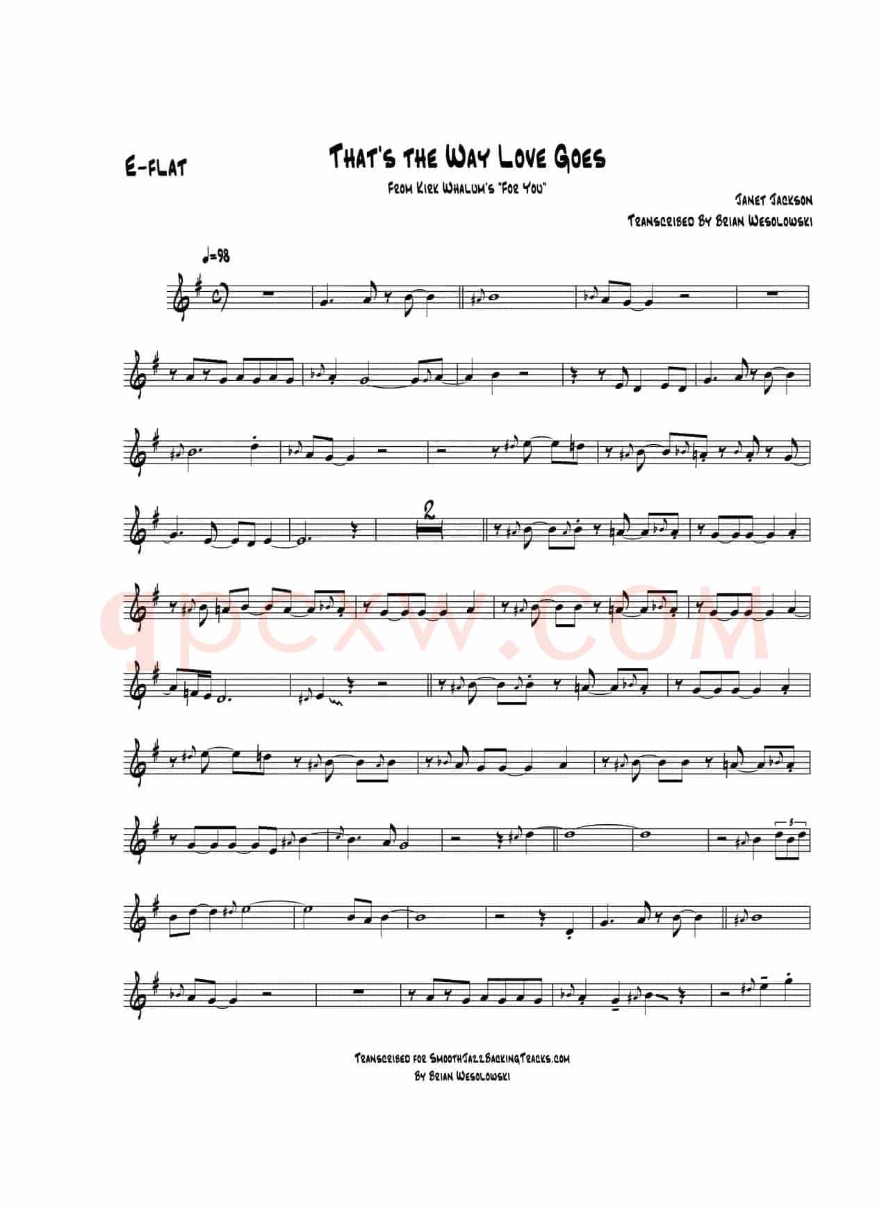 Thats The Way Love Goes（中音萨克斯）