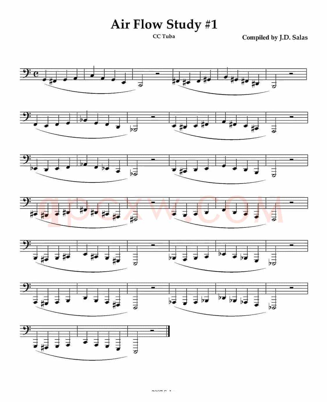 Air Flow Study  - C Tuba（大号练习教材选曲）
