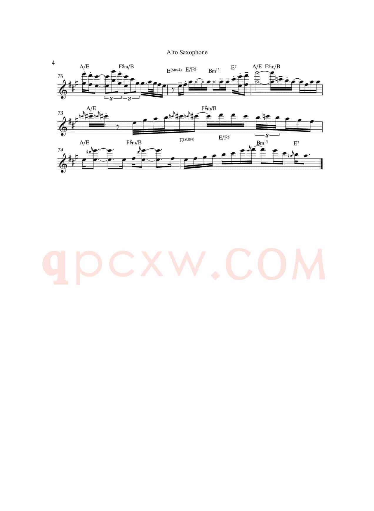 So Amazing（中音萨克斯）