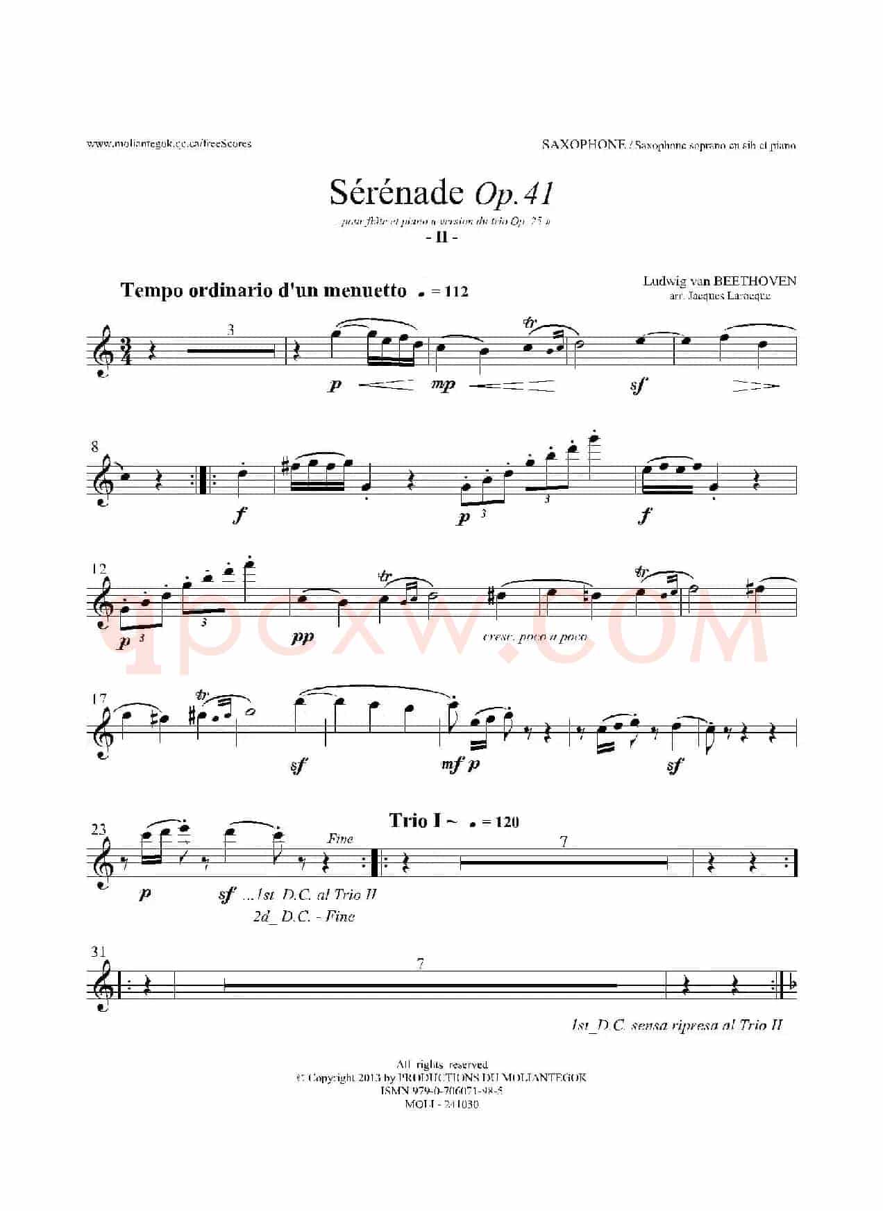 小夜曲 Op.41（高音萨克斯）