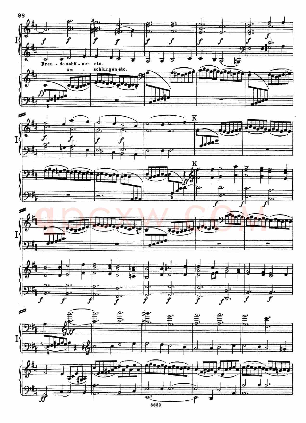 d小调第九交响曲 Op.125(双钢琴P93——102)