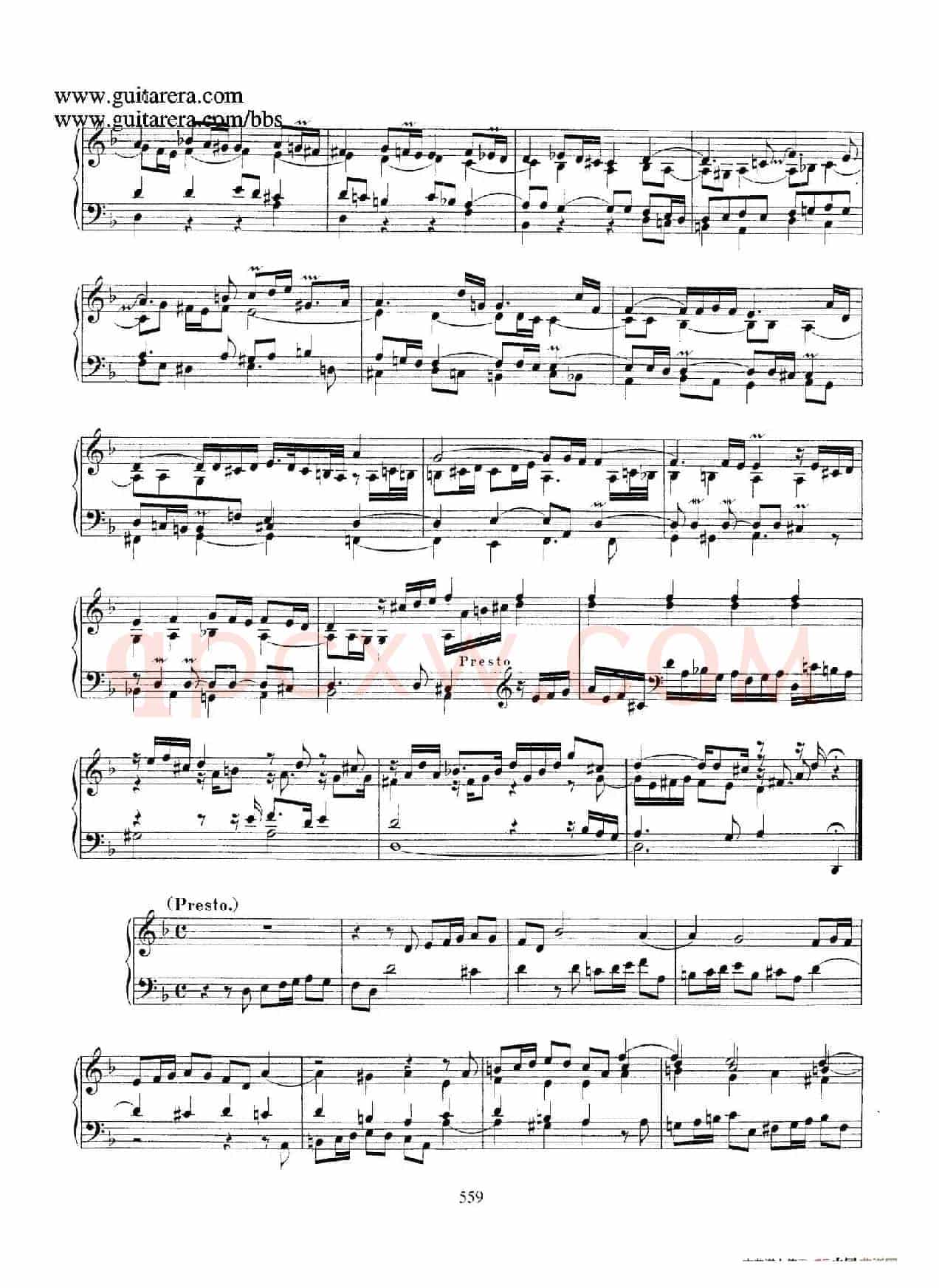 Toccata BWV 913（7首托卡塔·No.4.d小调）