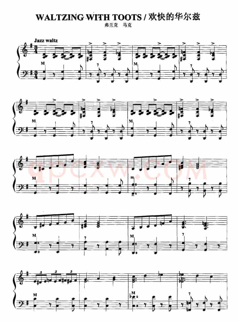 手风琴爵士乐曲：Waltzing with toots 欢快的华尔兹