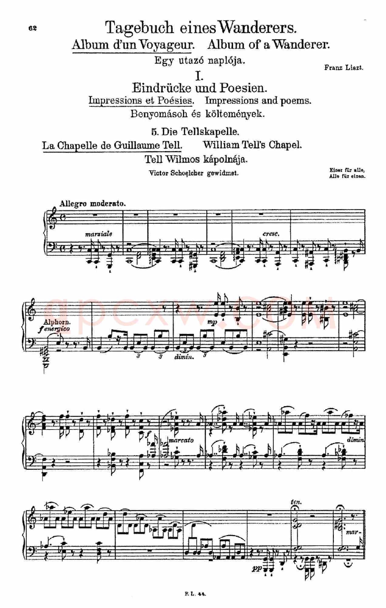 Album d'un Voyageur S.156（旅行者札记·第一册）（印象与诗篇·5. 奥伯曼山谷 Vallee d'Obermann）