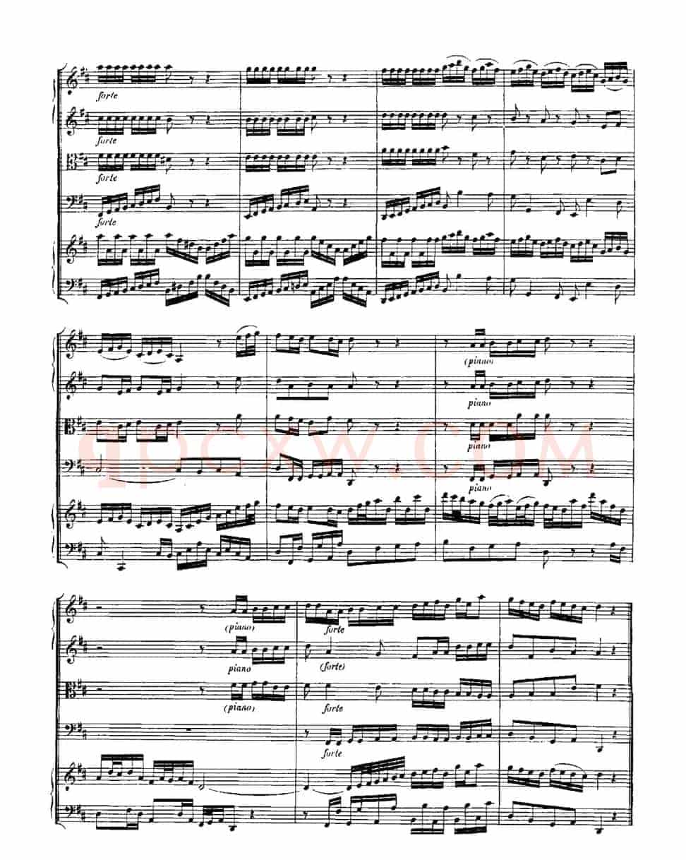 Harpsichd Concerto in D Maj BWV 1054(D大调第三号古钢琴协奏曲·总谱)