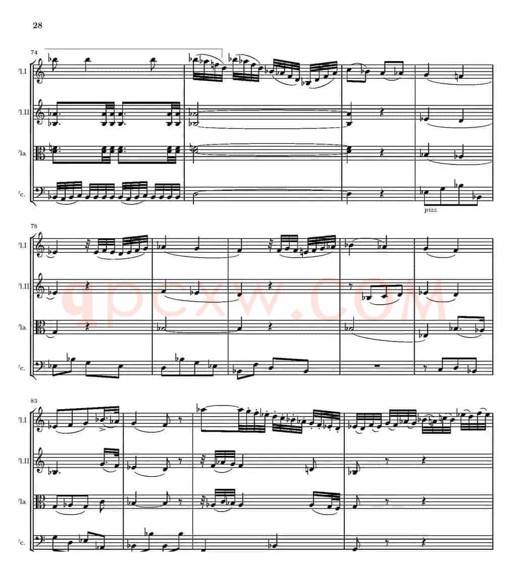 String Quartet nr.18 in E minor（E小调弦乐四重奏、P16-30）