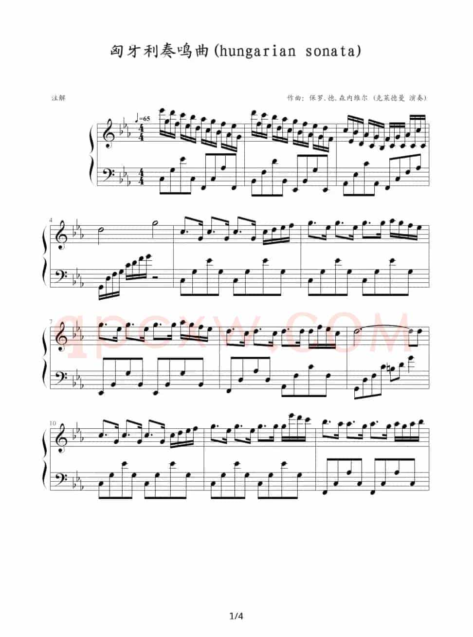 匈牙利奏鸣曲(hungarian sonata)