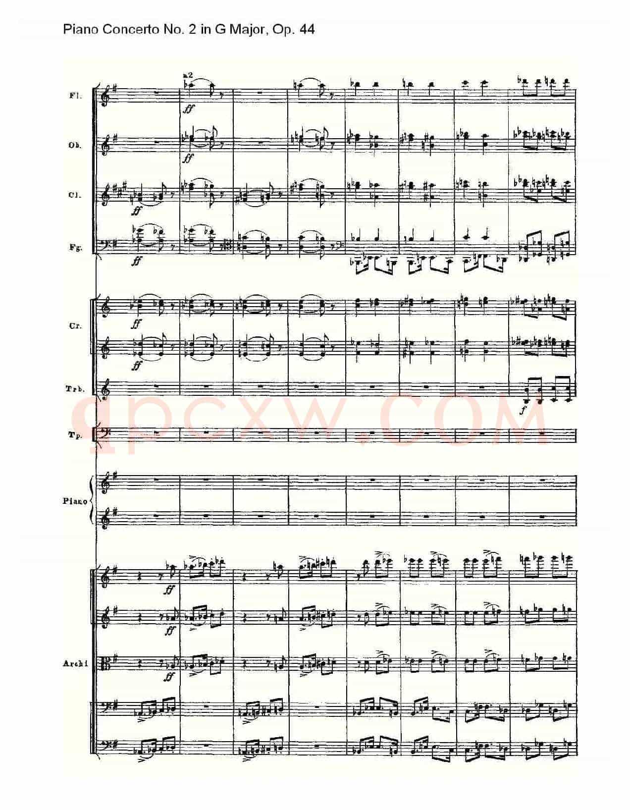 G大调第二钢琴协奏曲, Op.44第三乐章（二）