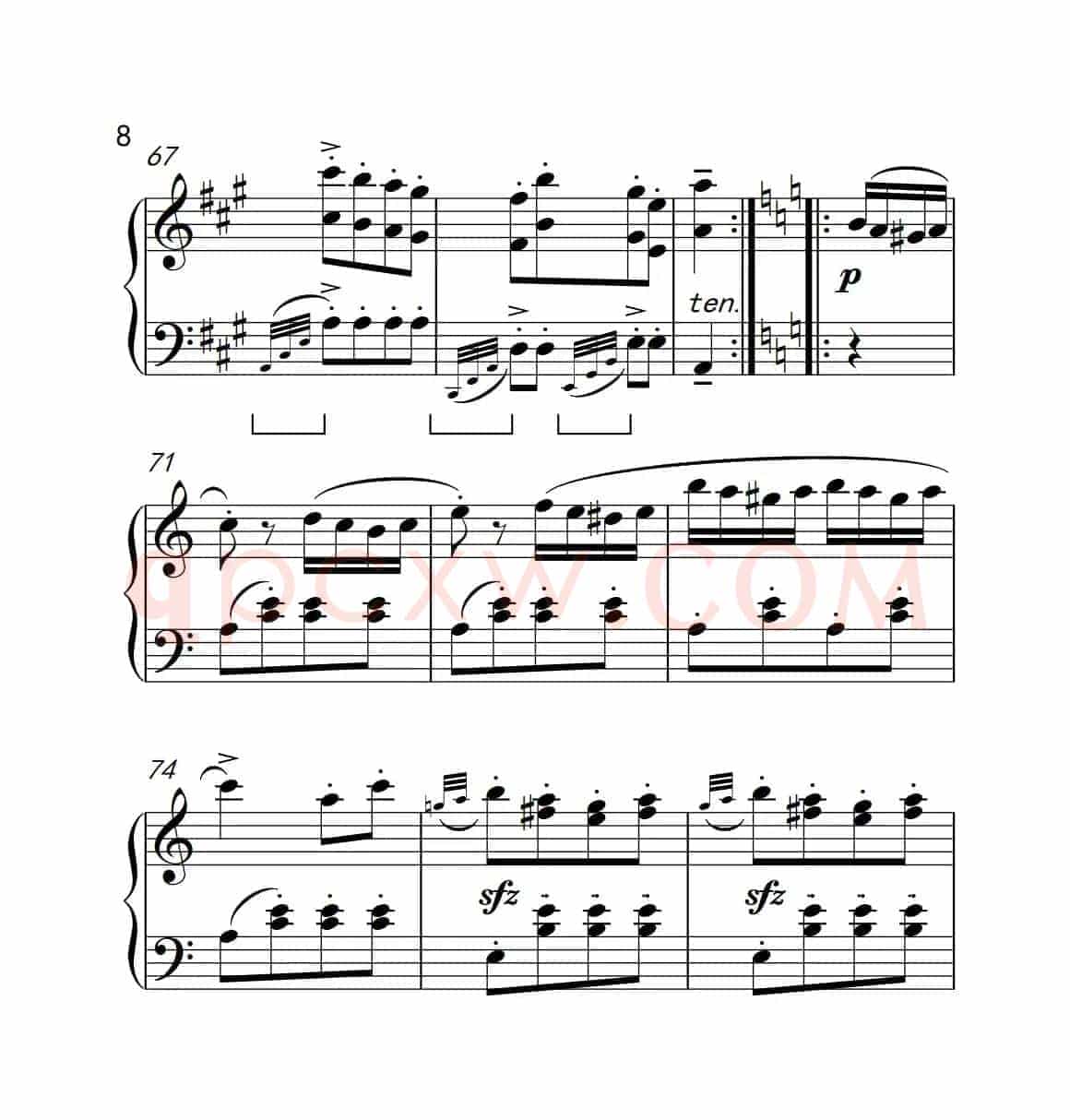 A大调钢琴奏鸣曲（土耳其风格的回旋曲）