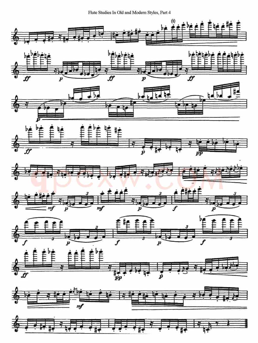 斯勒新老风格长笛练习重奏曲（第四部分）（NO.24）