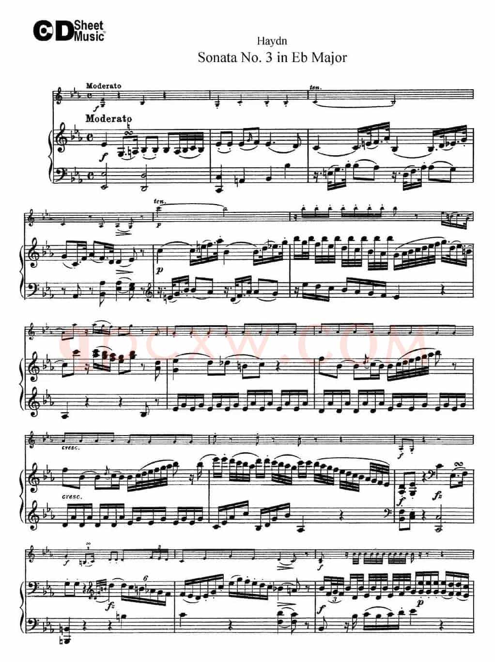 Violin Sonata No.3 in Eb Major（小提琴+钢琴伴奏）