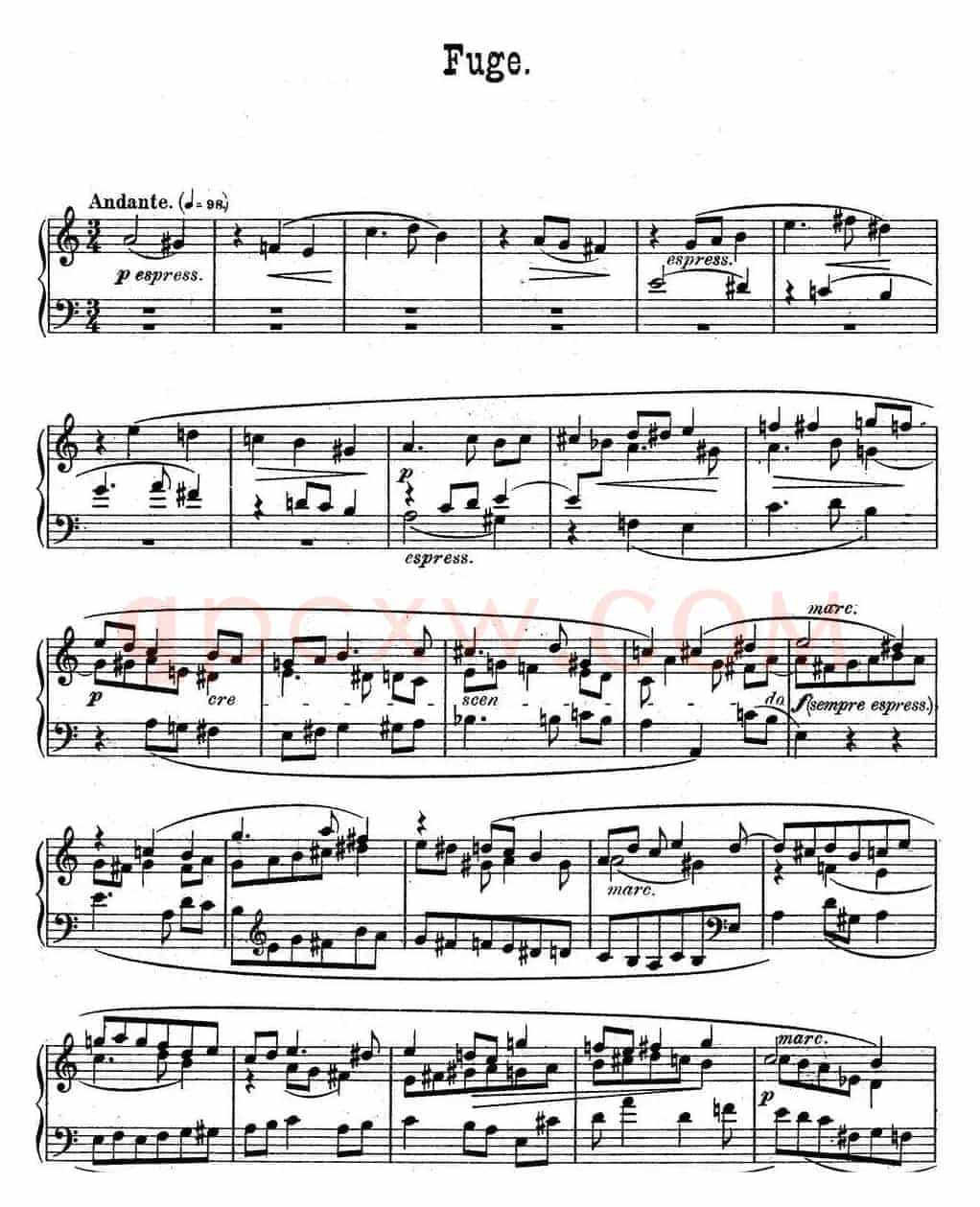 6 Preludes and Fugues Op.99(6首前奏曲与赋格·3)