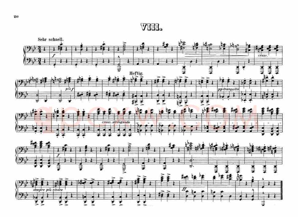 12 Waltzes Op.59 4 Hands（12首圆舞曲·四手联弹·Ⅷ）