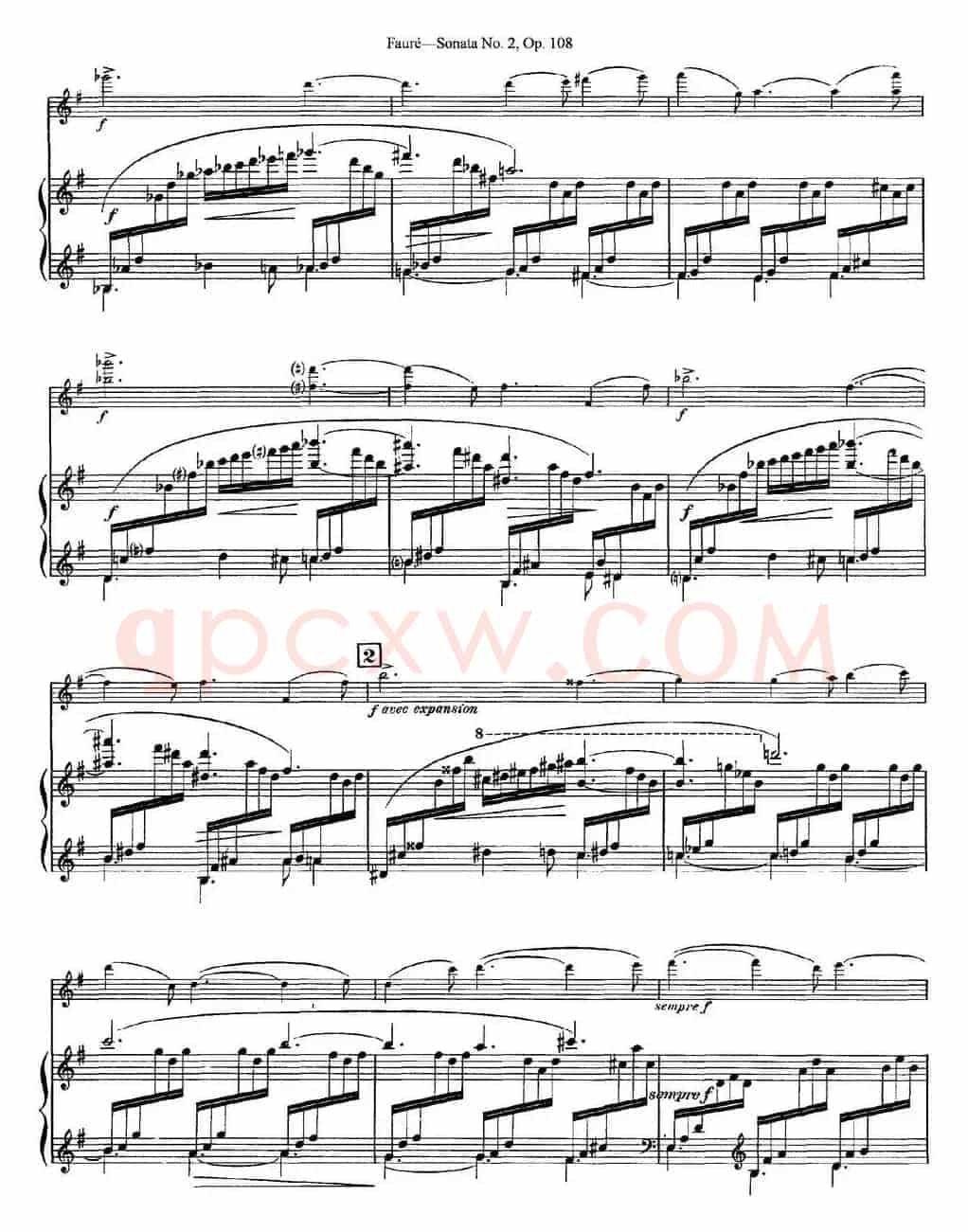 Violin Sonata No.2 Op.108（小提琴+钢琴伴奏）