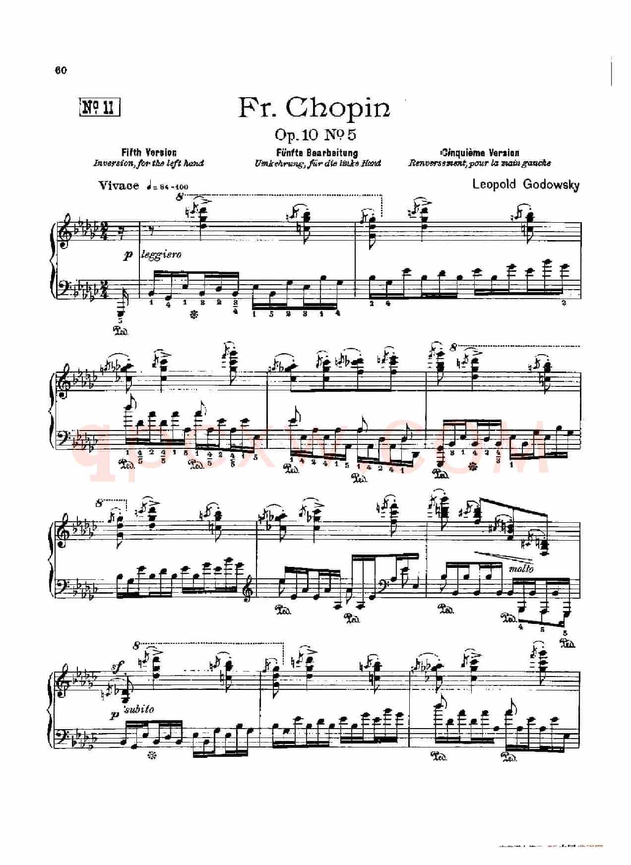 53首以肖邦练习曲为素材而作的练习曲(No.11)