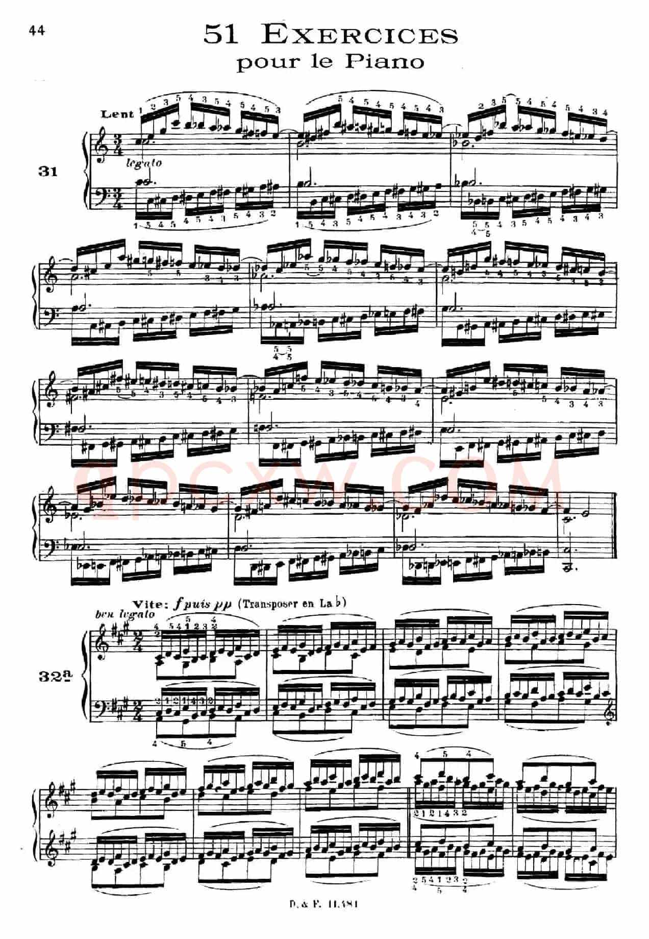 51 Exercises, WoO 6(51首钢琴练习 31—37)