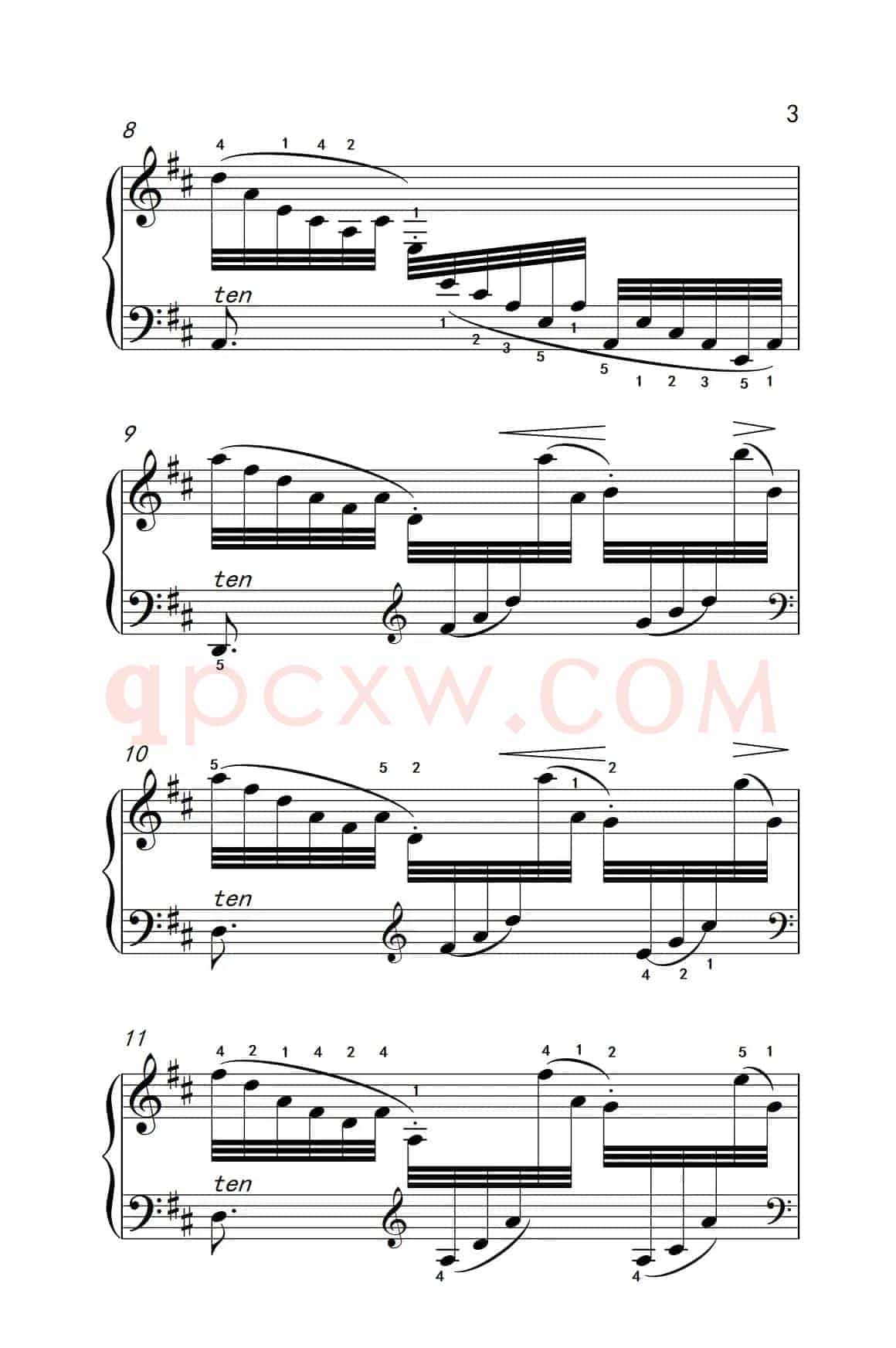 第六级 2.练习曲（中央音乐学院 钢琴（业余）考级教程 4-6级）