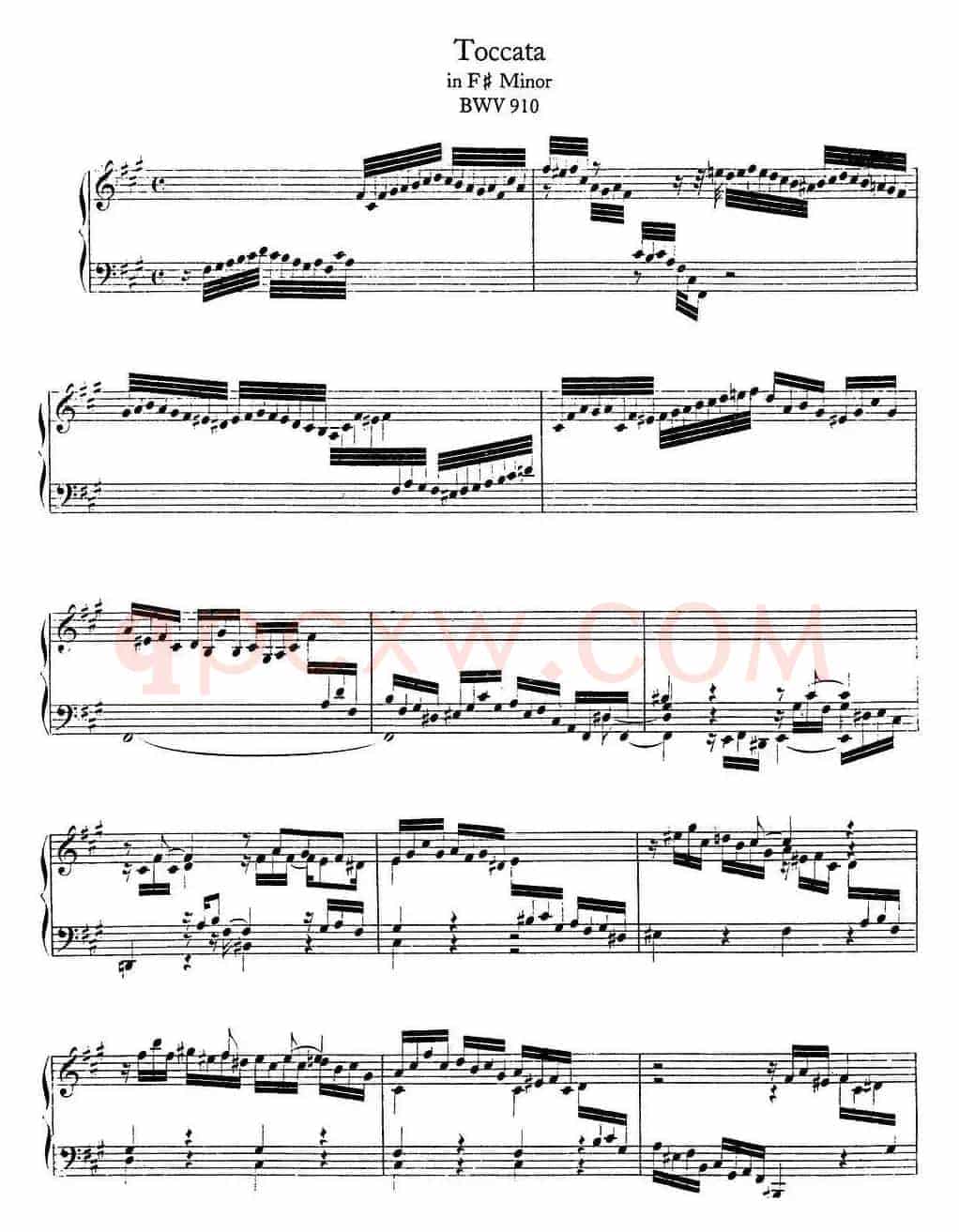 Toccata BWV 910(7首托卡塔·No.1 #F小调)
