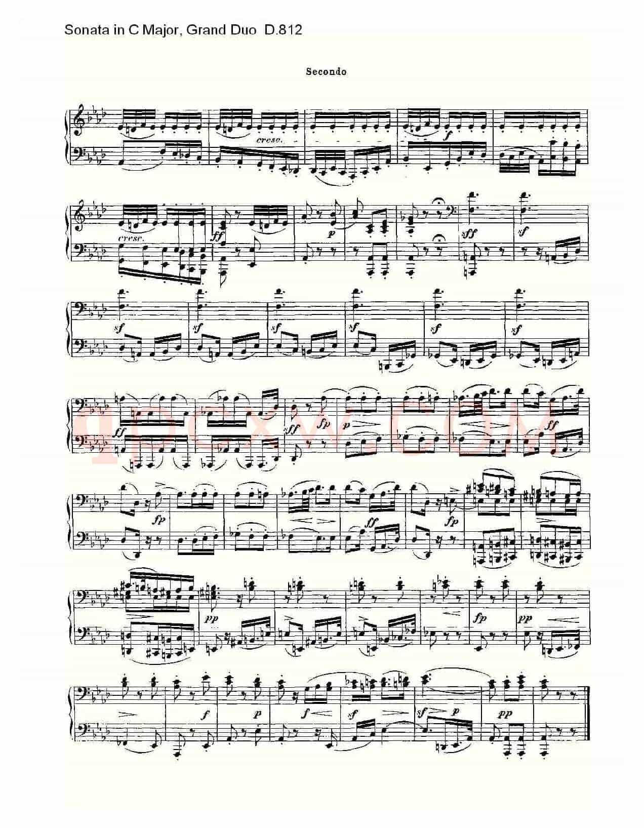 Sonata in C Major, Grand Duo D.812(C大调奏鸣曲,盛大的二重奏 )