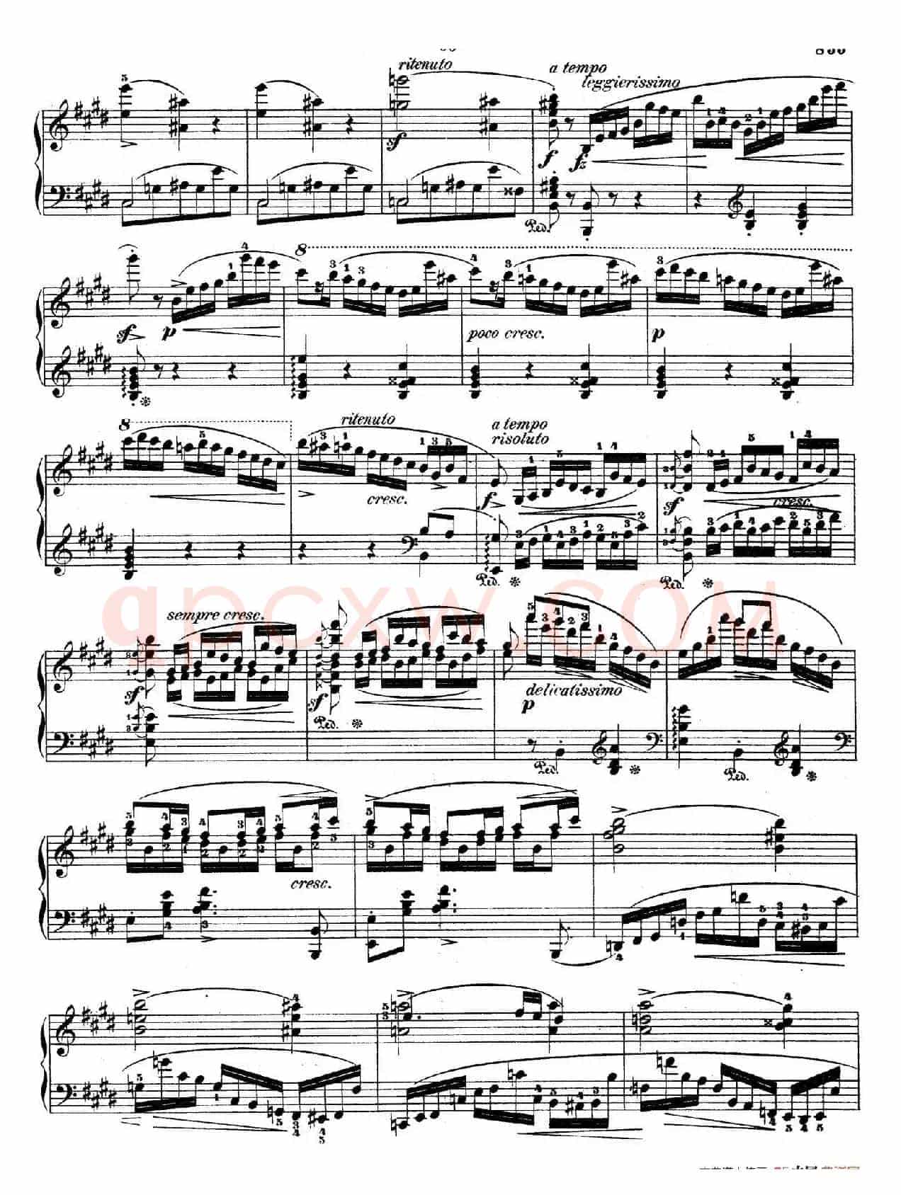 e小调第一钢琴协奏曲 Op.11(钢琴独奏版·第一乐章)