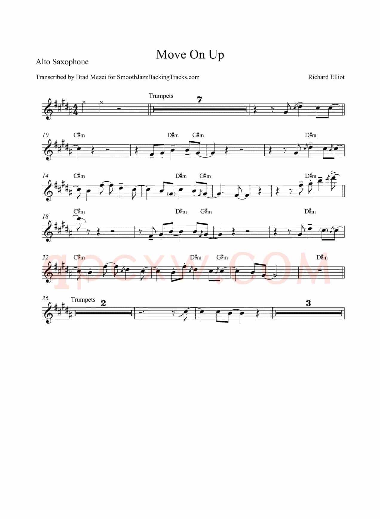 Move On Up（中音萨克斯）