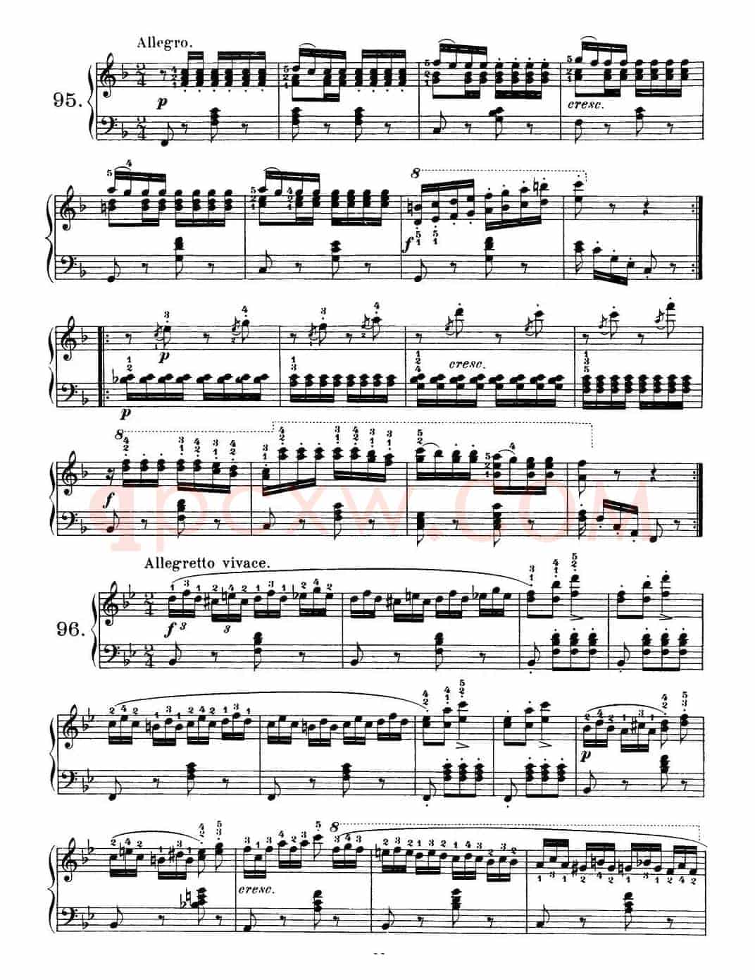 One Hundred and Ten Easy and Progressive Exercises Op.453(车尔尼110首简易练习曲 90——100)