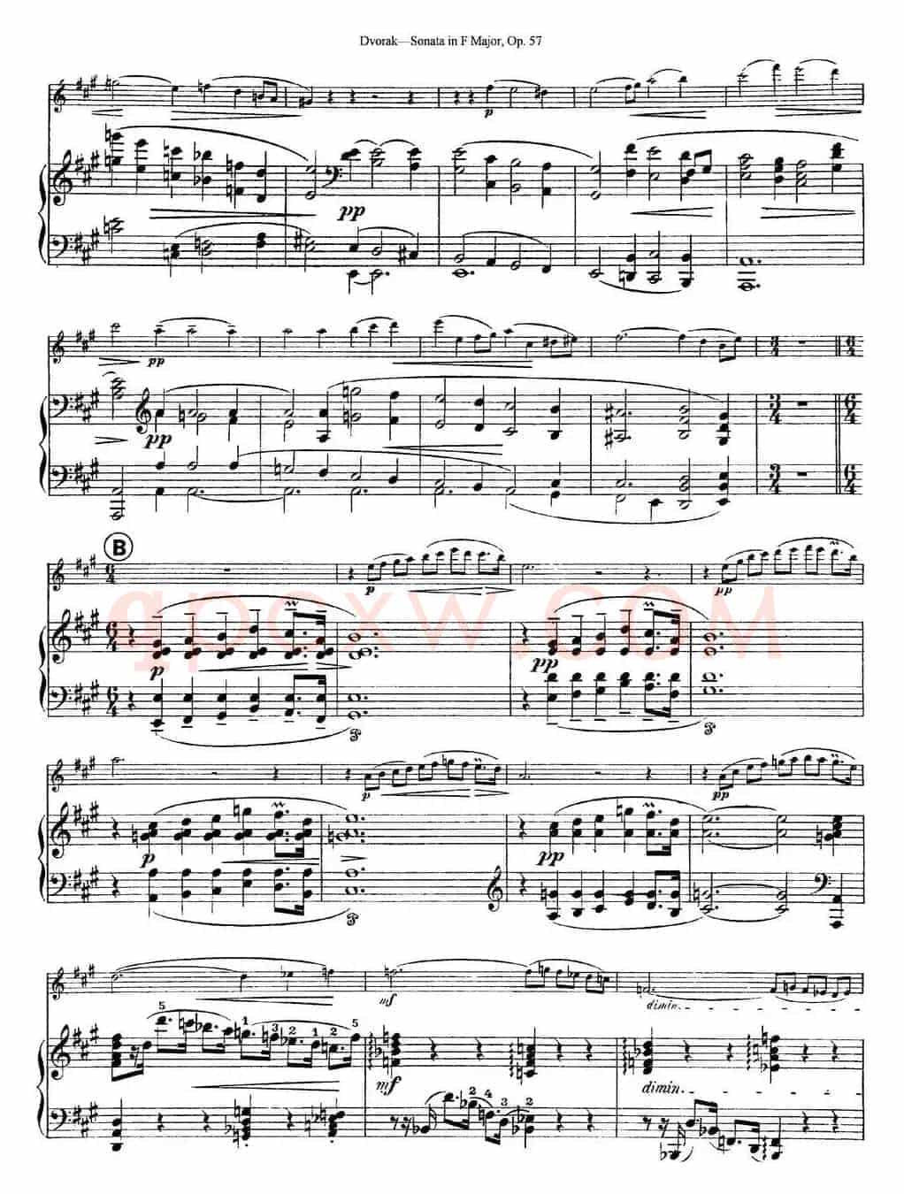 Violin Sonata Op.57（小提琴+钢琴伴奏）