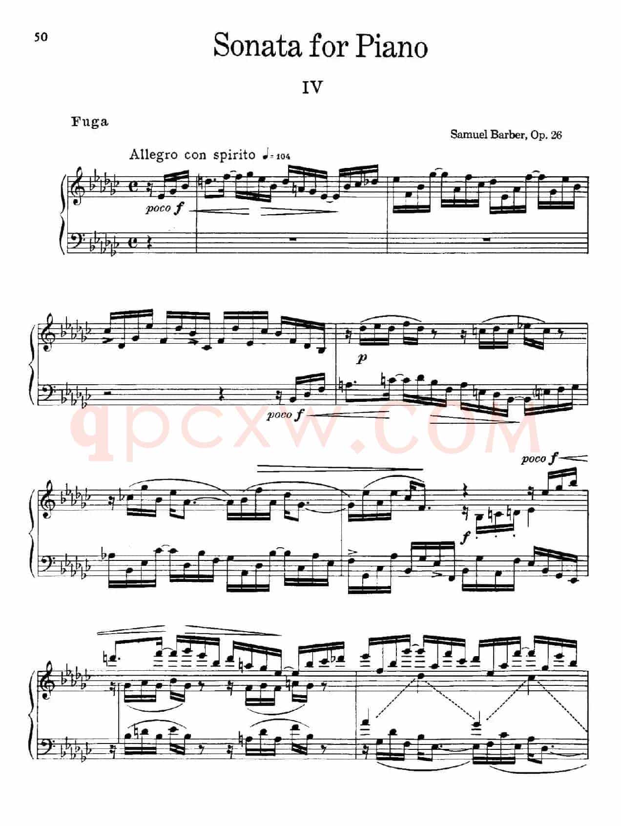 降e小调钢琴奏鸣曲 Op.26 v.4
