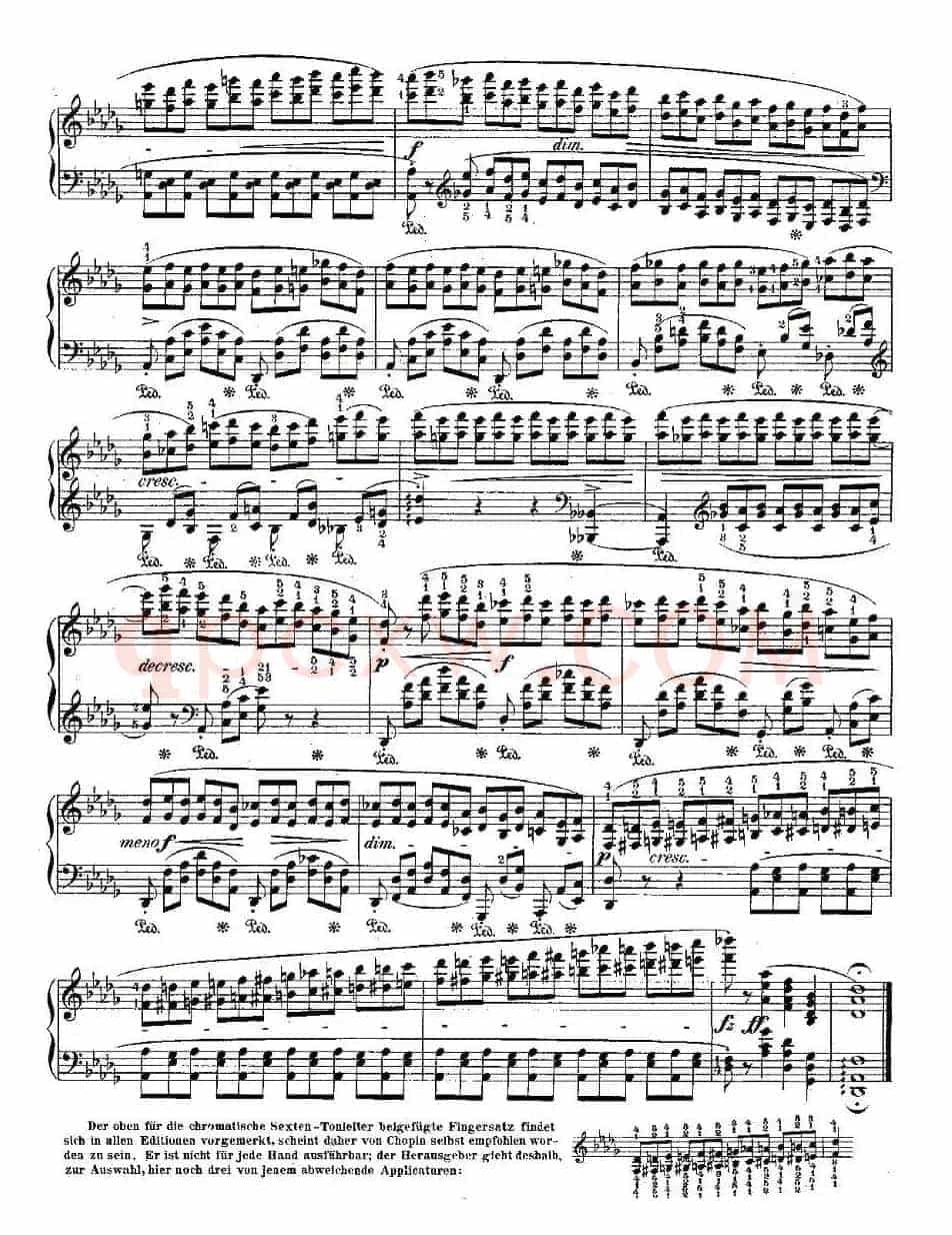 肖邦钢琴练习曲，Op.25之八