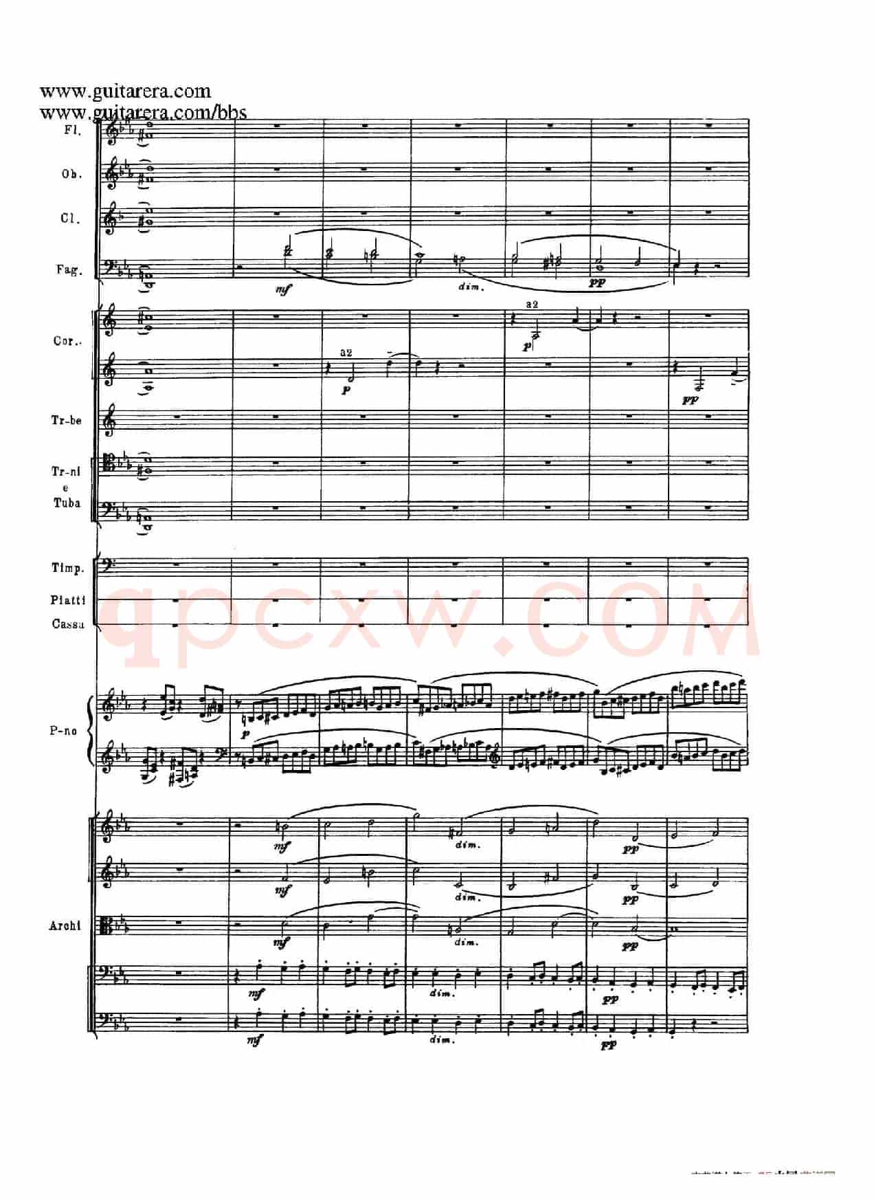 c小调第二钢琴协奏曲 Op.18（第三乐章总谱P13——24）