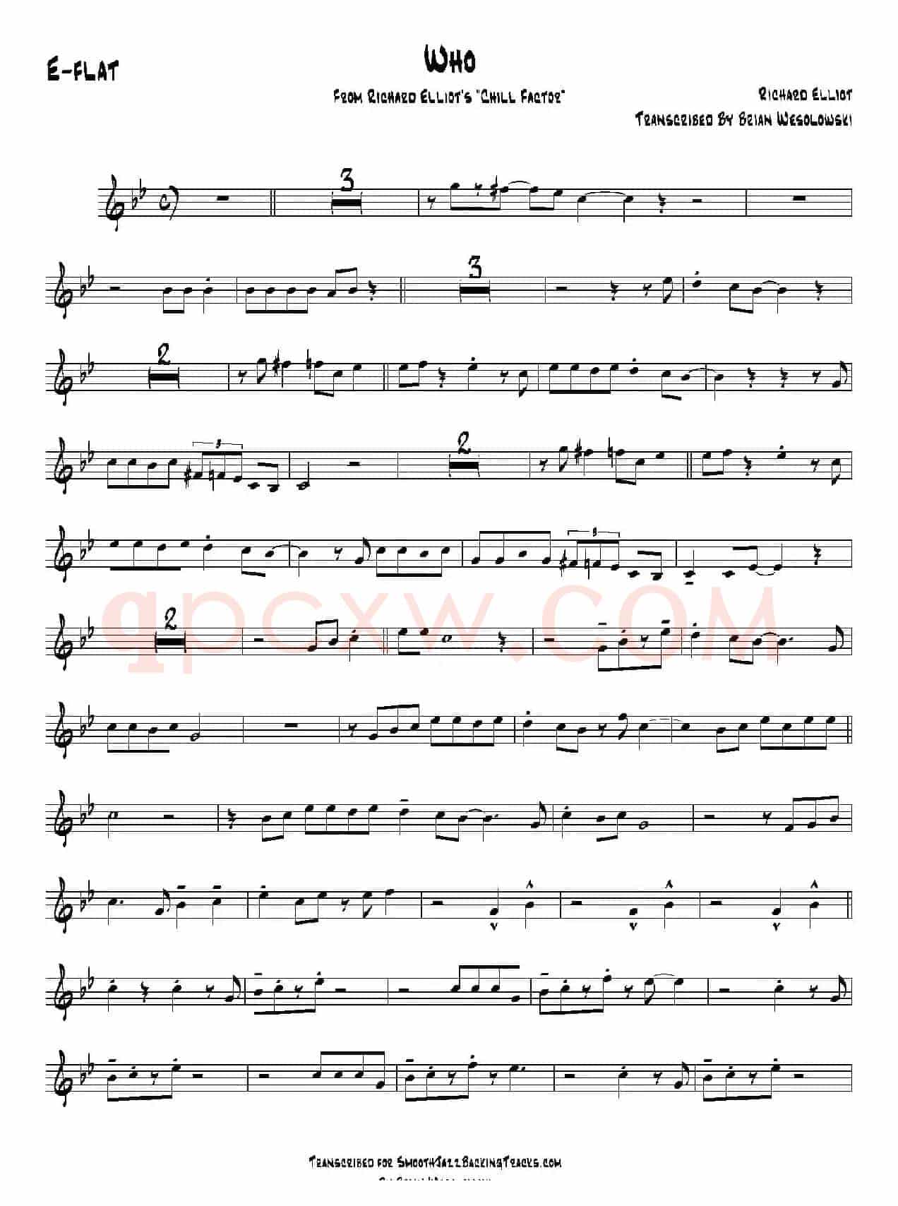 Who（中音萨克斯）