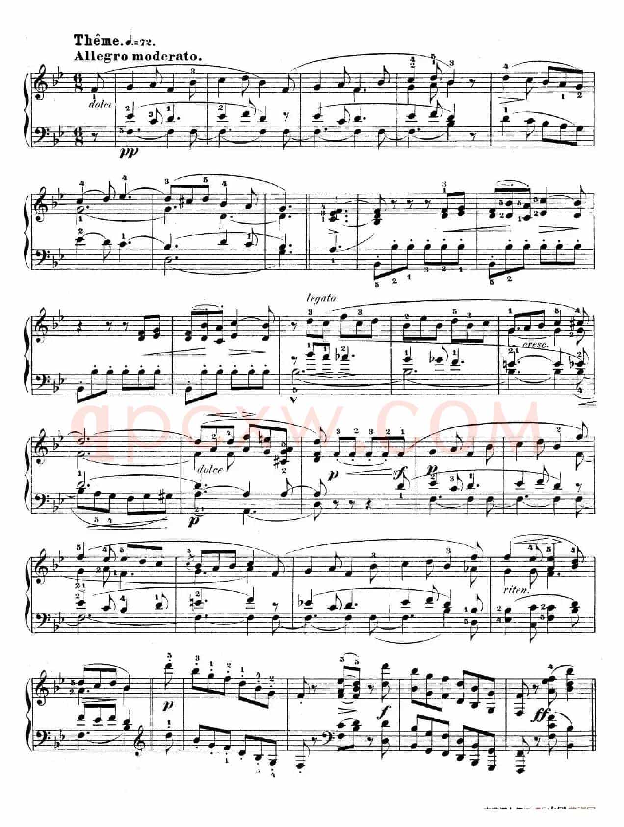 Variations on Je Vends Des Scapulaires Op.12(降B大调华丽变奏曲)