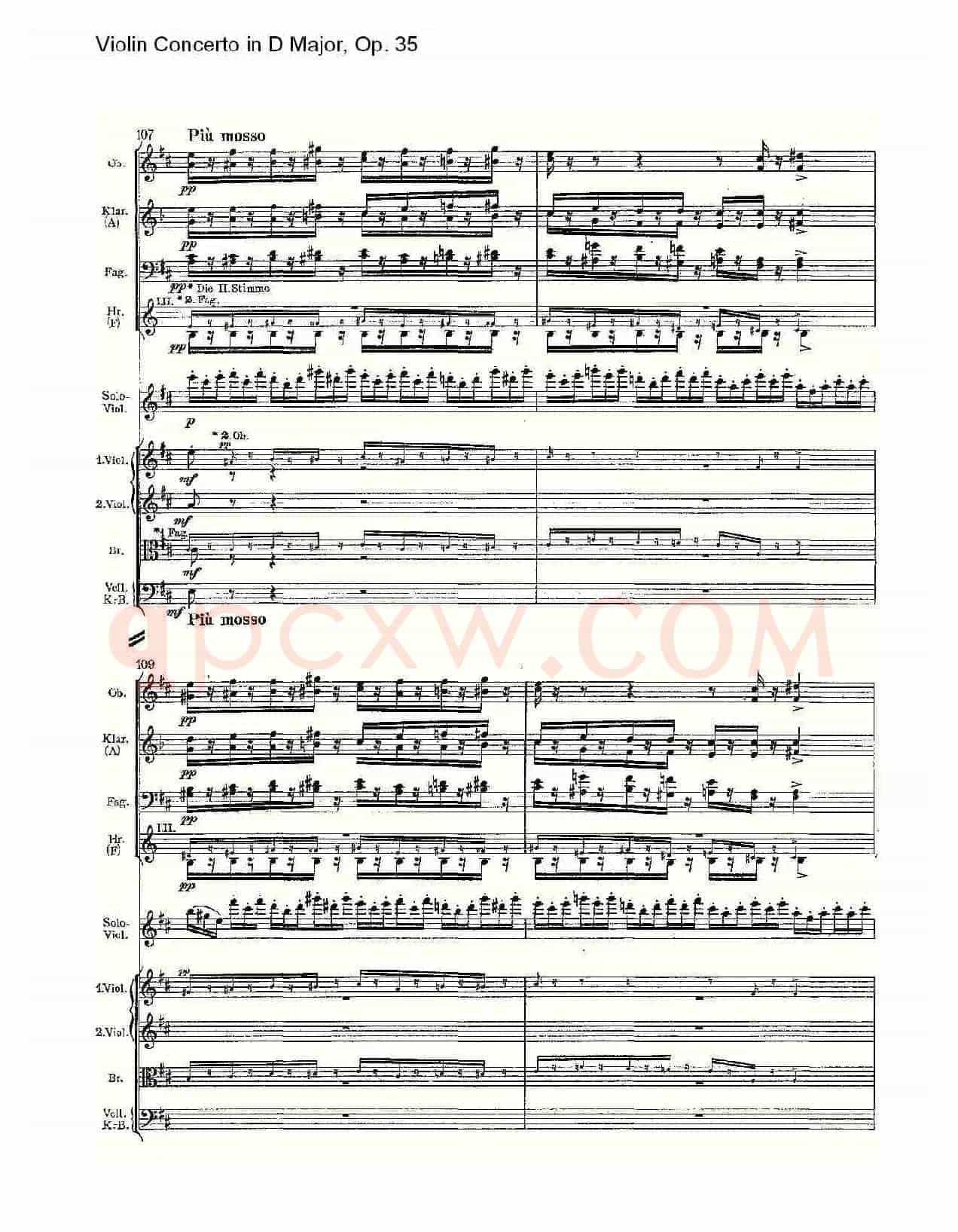 D大调小提琴协奏曲, Op.35第一乐章（一）