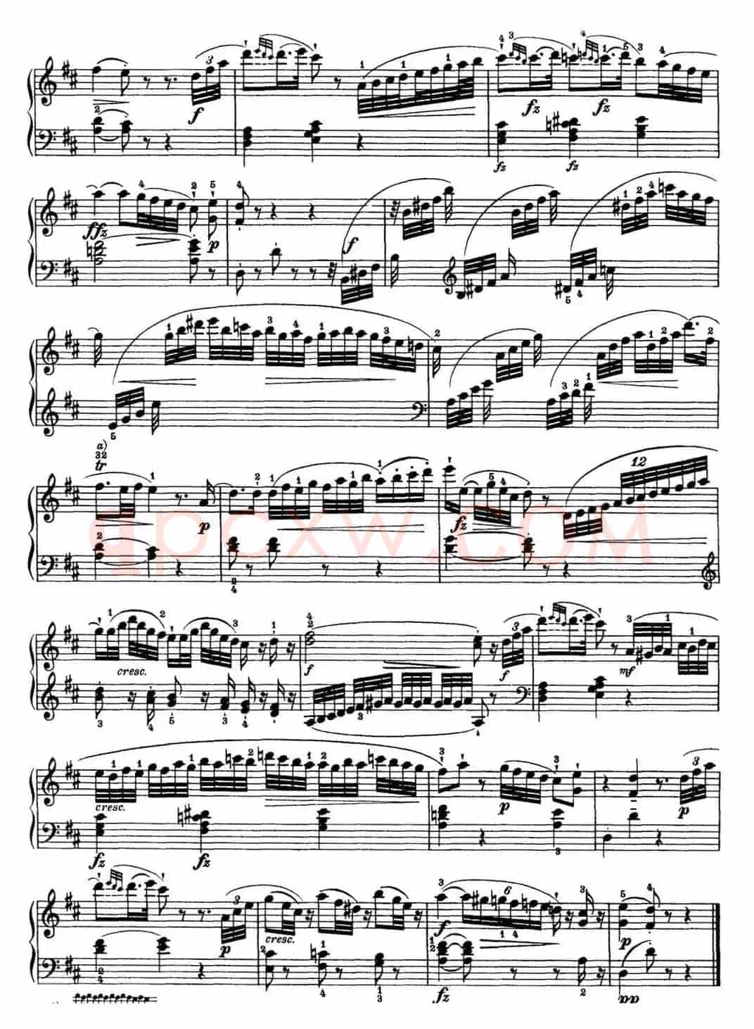 海顿 钢琴奏鸣曲 Hob XVI 42 in D major