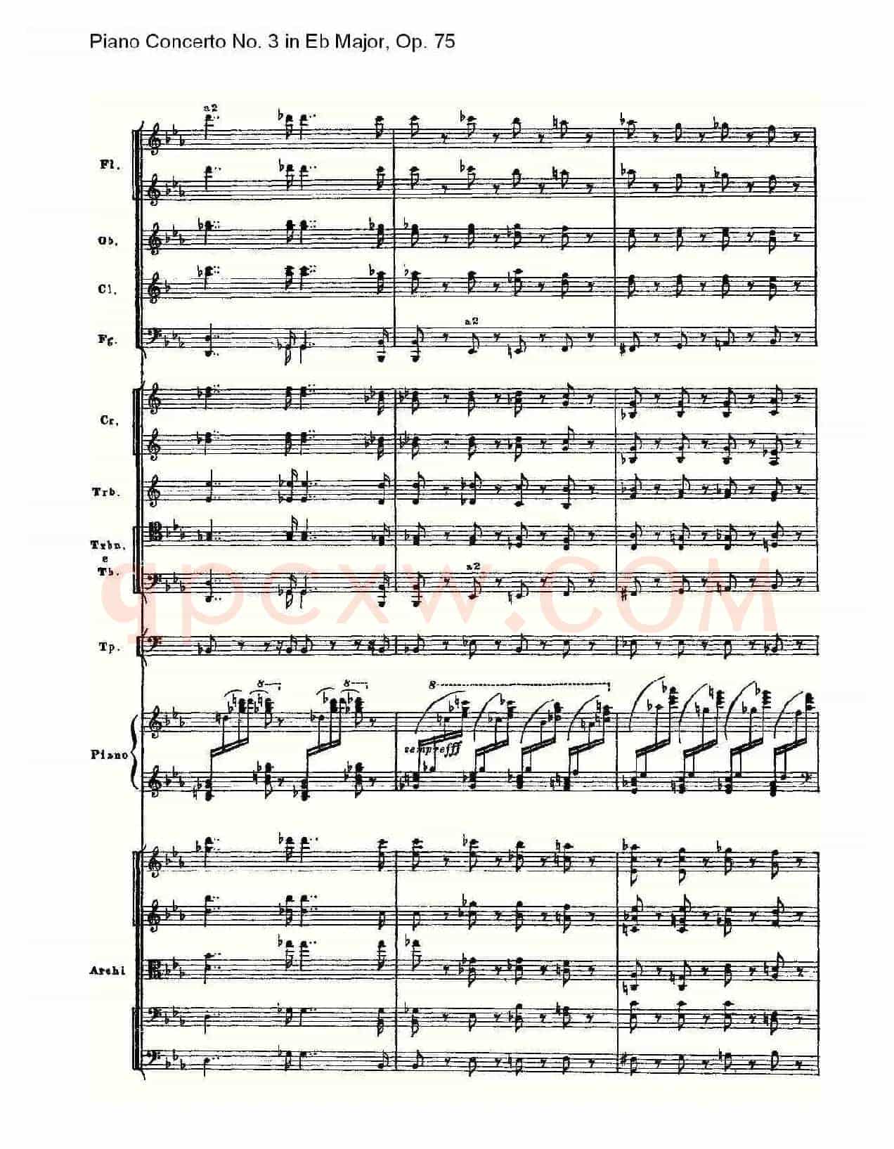 Piano Concerto No.3 in Eb Major, Op.75（Eb大调第三钢琴协奏）