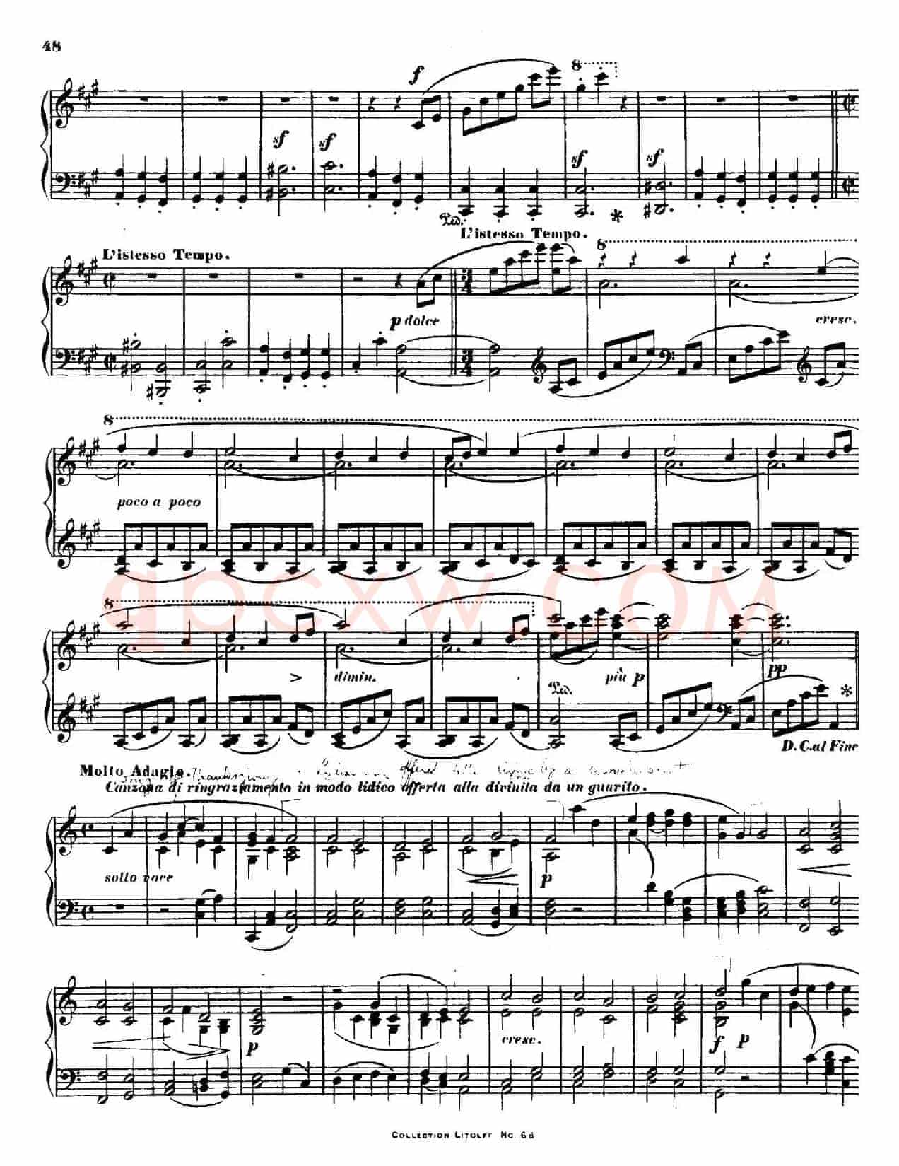 String Quartet No.15 in a Minor Op.132(a小调第十五弦乐四重奏·钢琴独奏版)