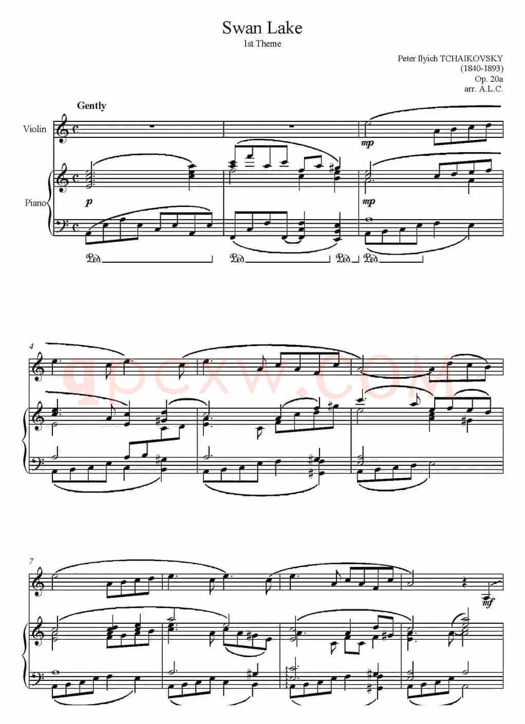 Swan Lake（天鹅湖）（小提琴+钢琴伴奏）