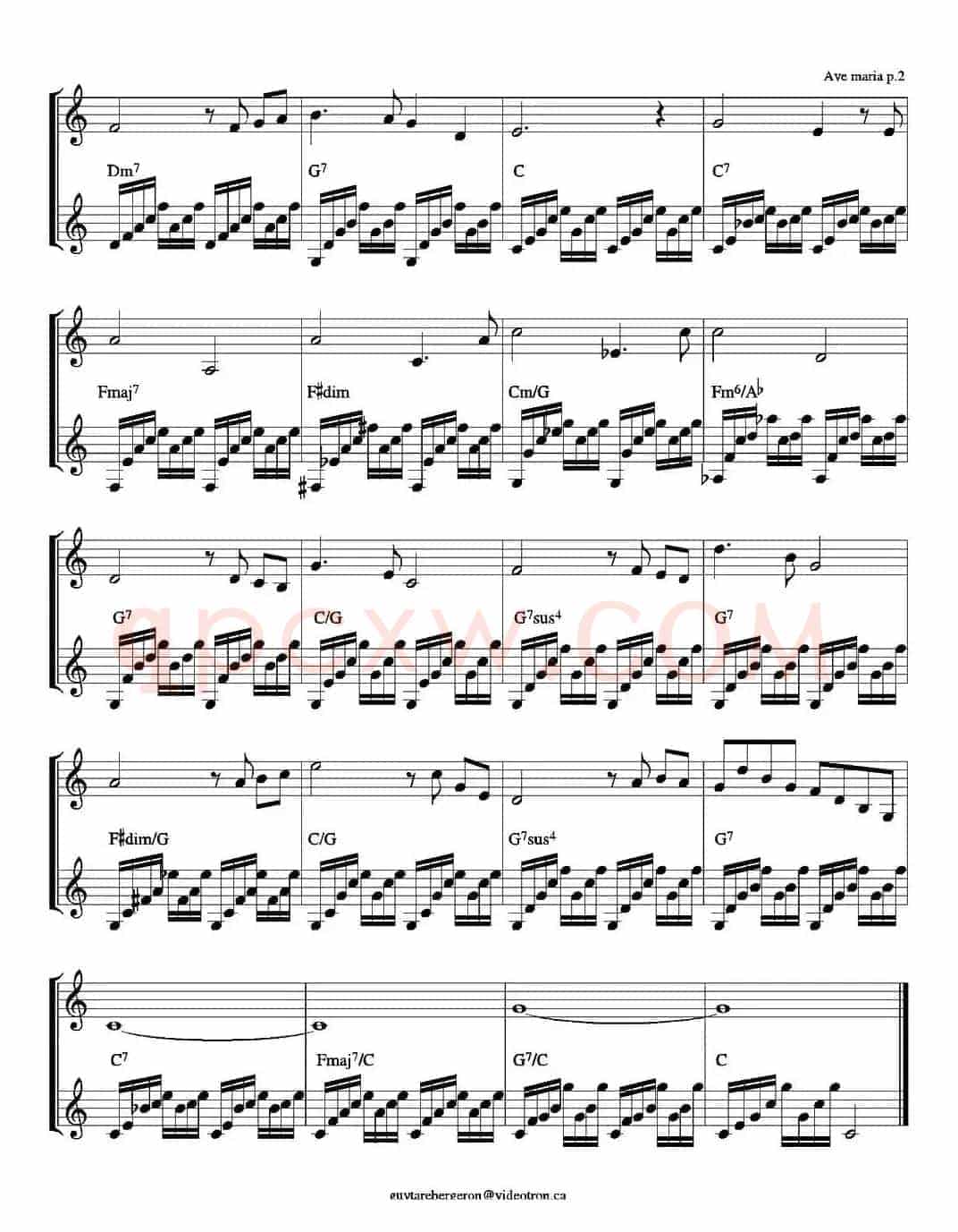 Ave Maria（圣母颂）（小提琴+吉他）