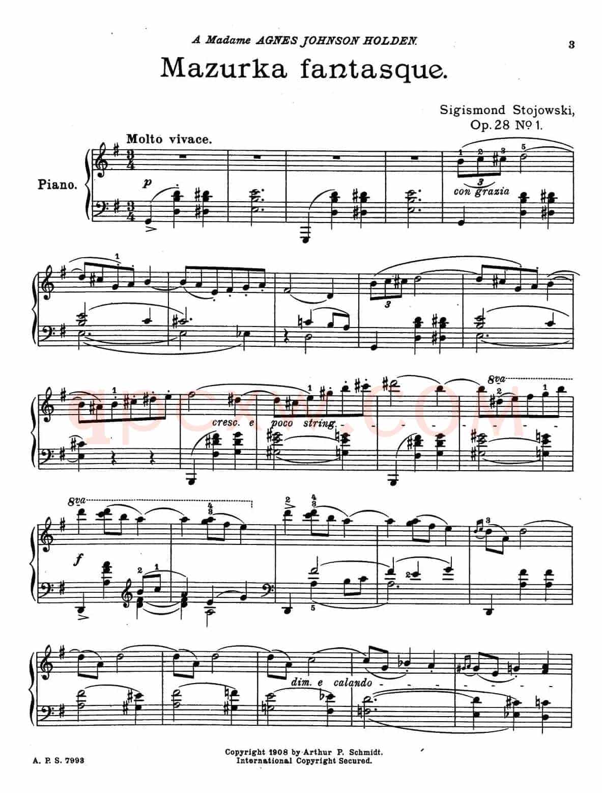 2首玛祖卡舞曲（1）（Two Mazurkas Op.28 No.1）