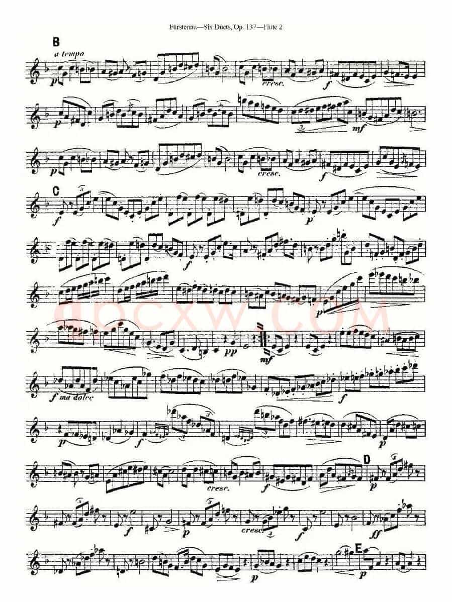 Six Duets, Op.137 之三（二重奏 六首作品 137号）
